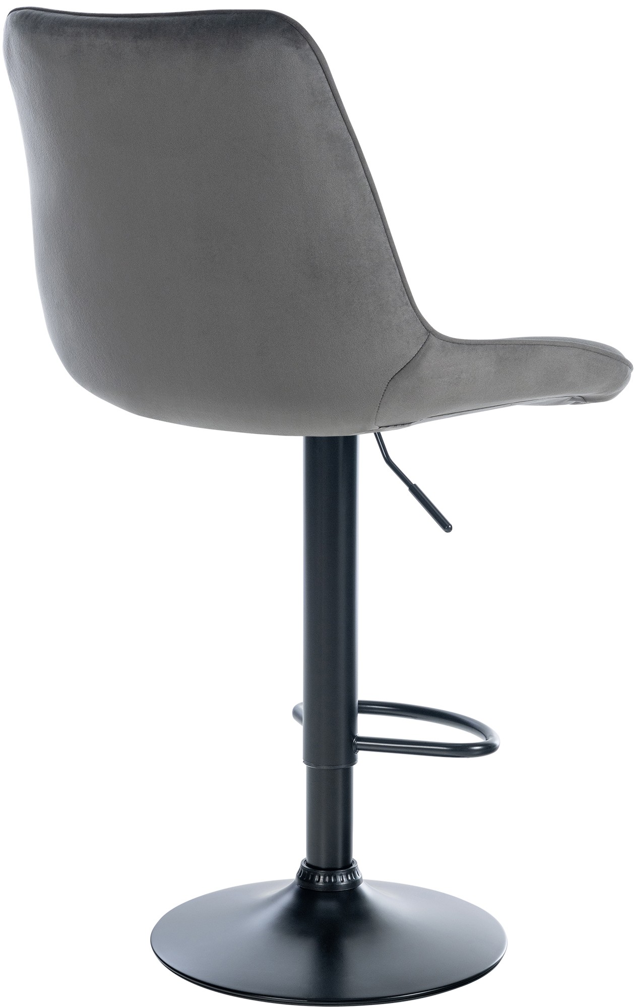 Tabouret de bar Toni en Velours Pied trompette en Métal