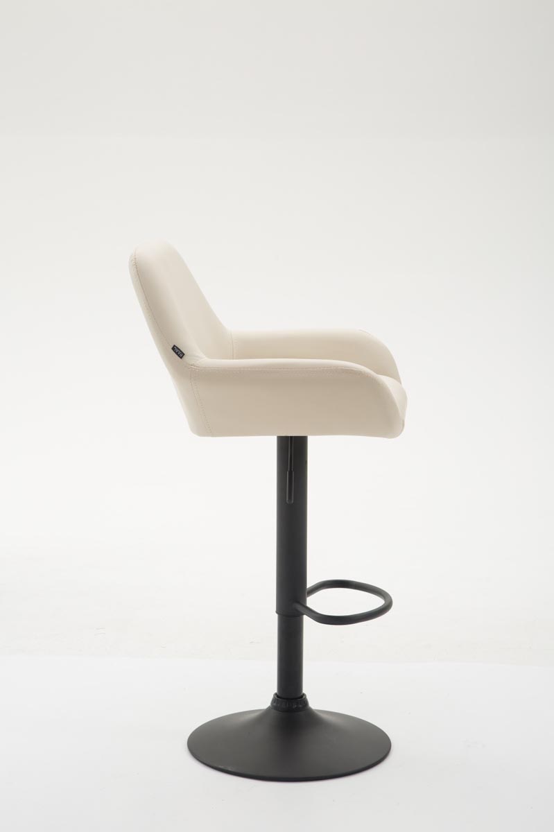Tabouret de bar Braga similicuir avec pied en métal