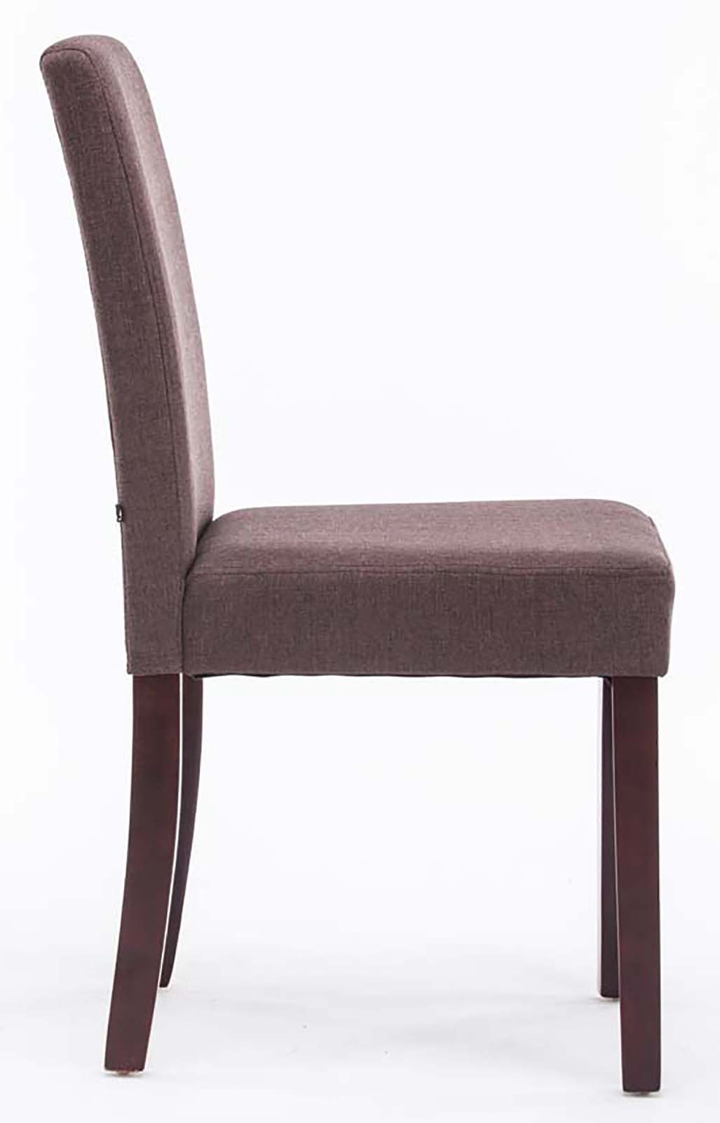 Lot de 2 Chaises de salle à manger Ina Tissu avec pieds en Bois