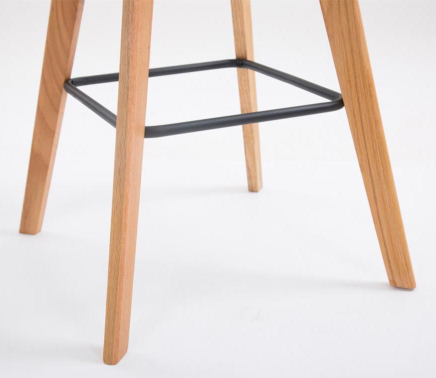 Lot de 2 tabourets de bar Metz avec assise en plastique