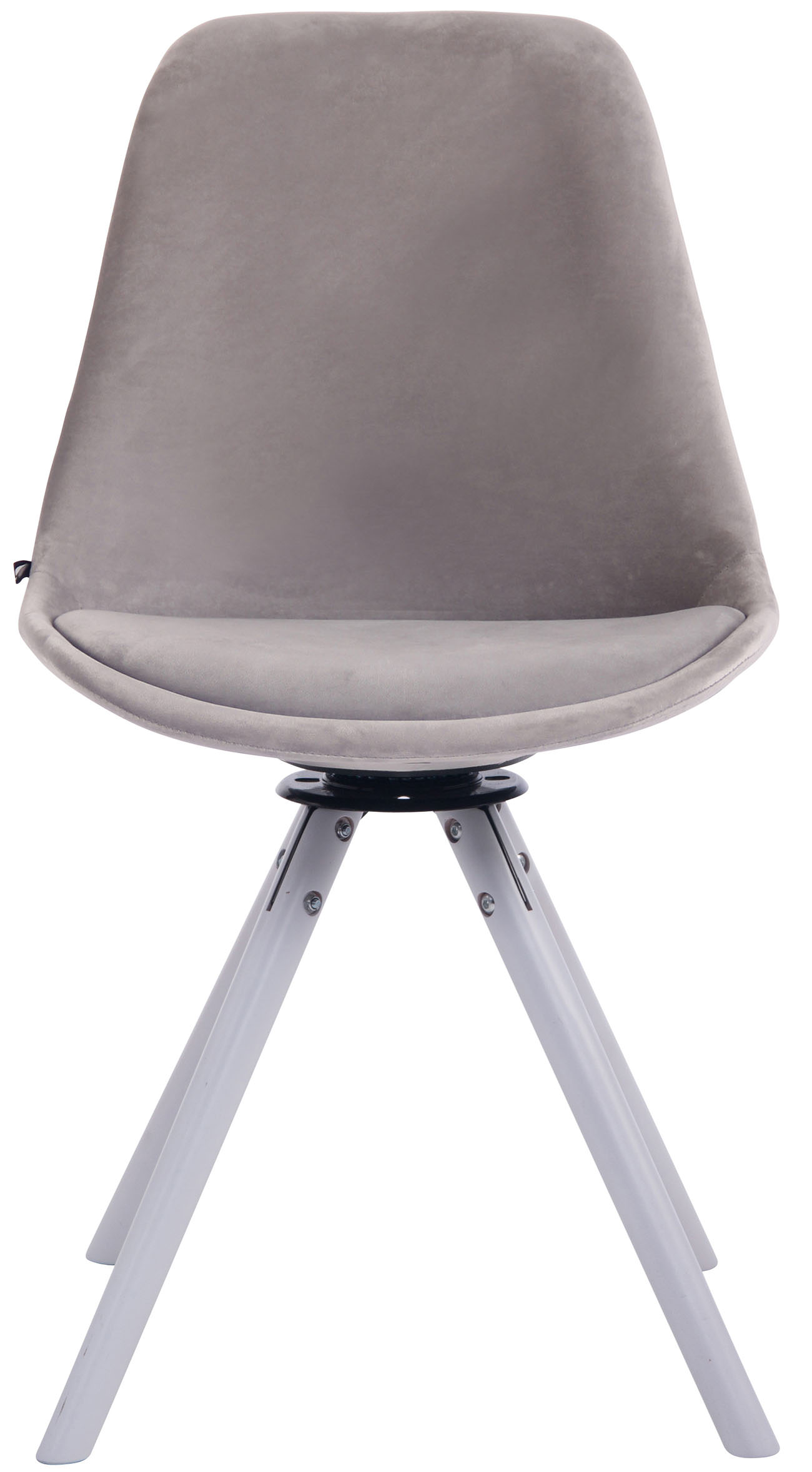 Chaise de salle à manger Troyes Pivotant en velours avec piétement rond