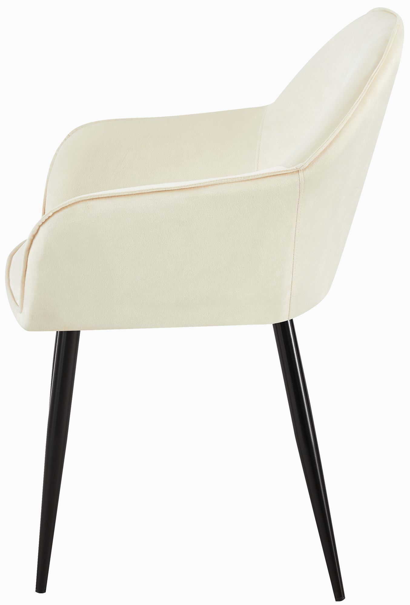 Lot de 2 chaises de salle à manger Boise velours