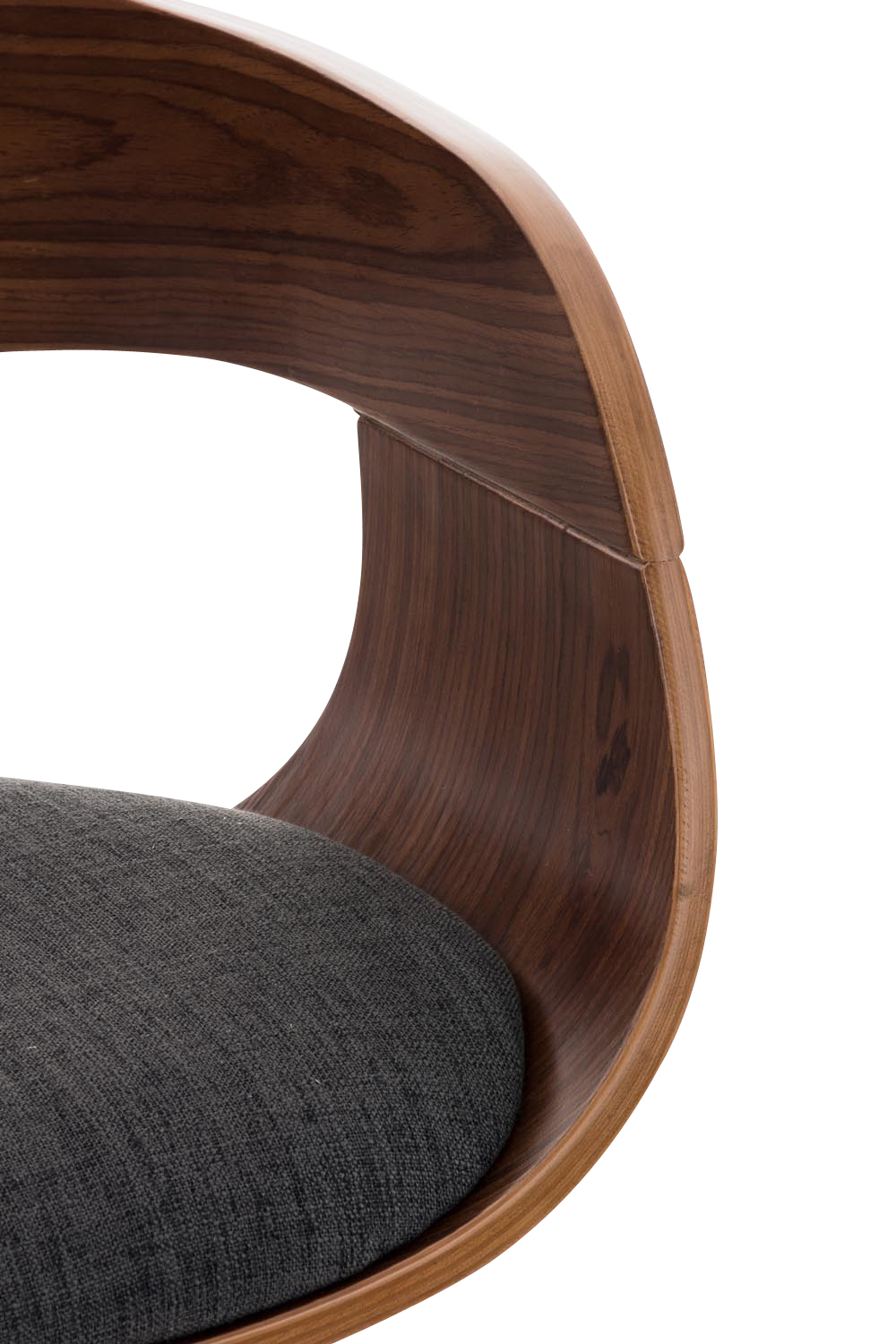 Lot de 2 tabourets de bar Kingston en tissu avec piètement en métal aspect chromé