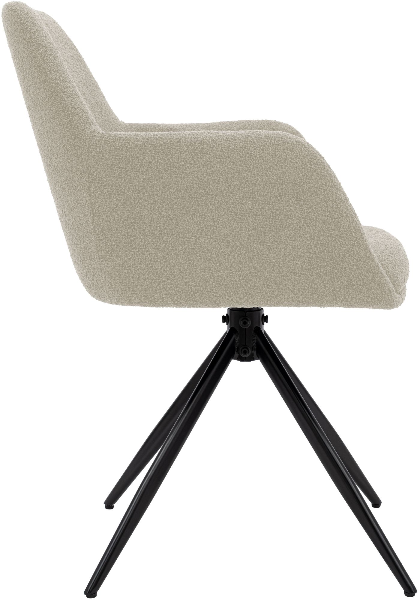 Chaise de salle à manger Olema en tissu bouclette