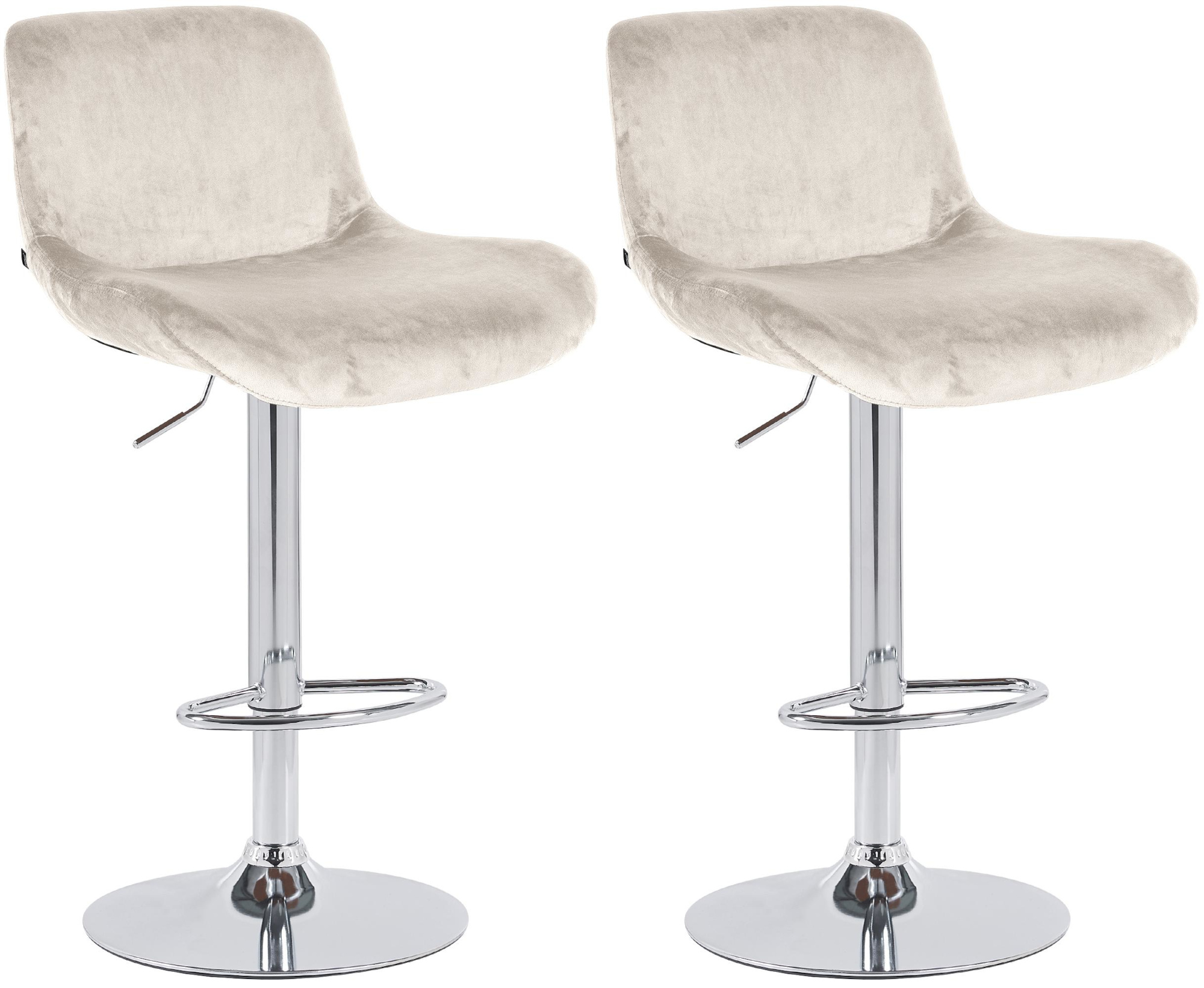 Lot de 2 tabourets de bar Solon chromés
