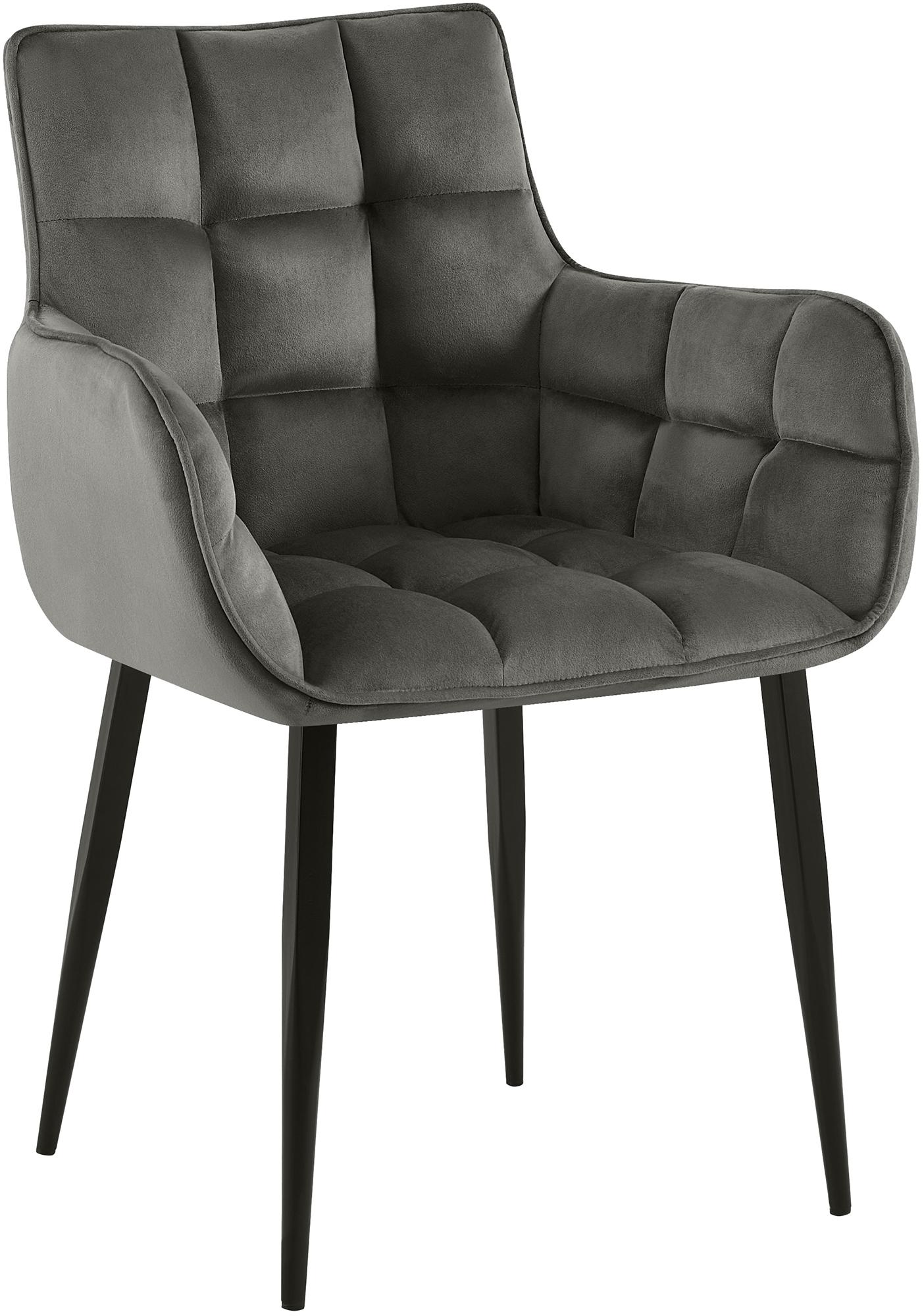 Chaise de salle à manger Tirana velours