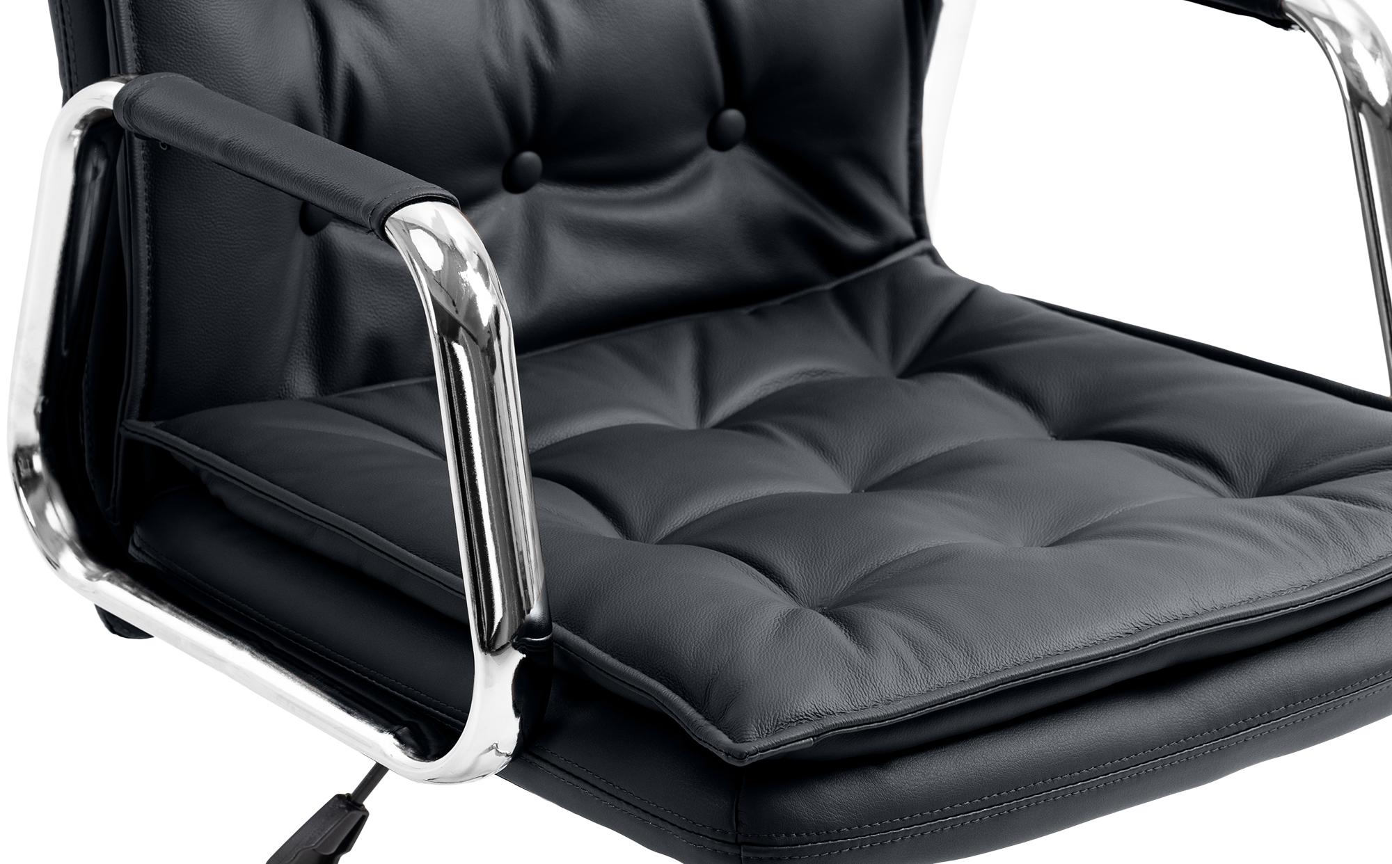 Chaise de bureau Sotira en cuir véritable