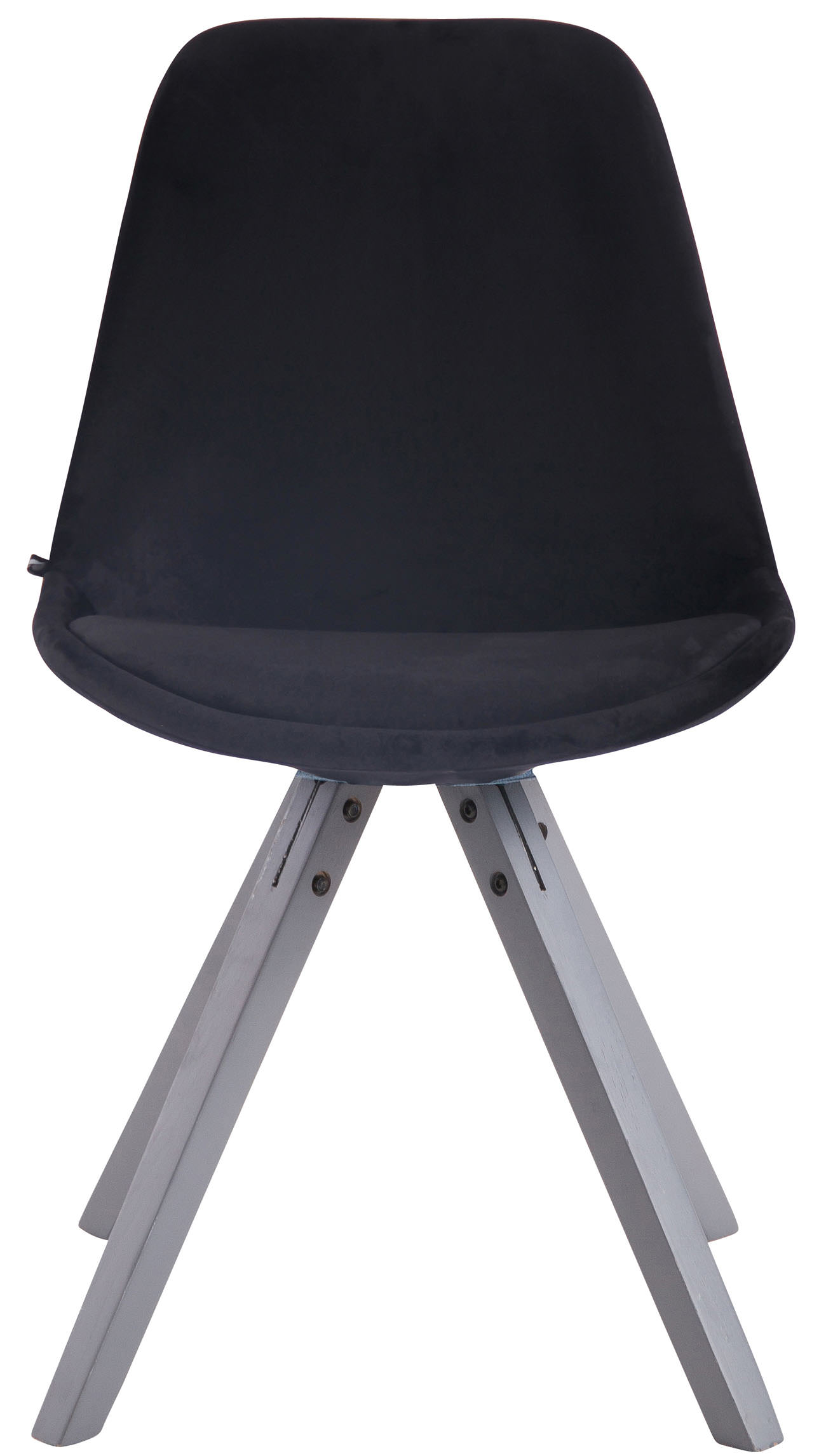 Chaise de salle à manger Toulouse en velours Pieds carrés