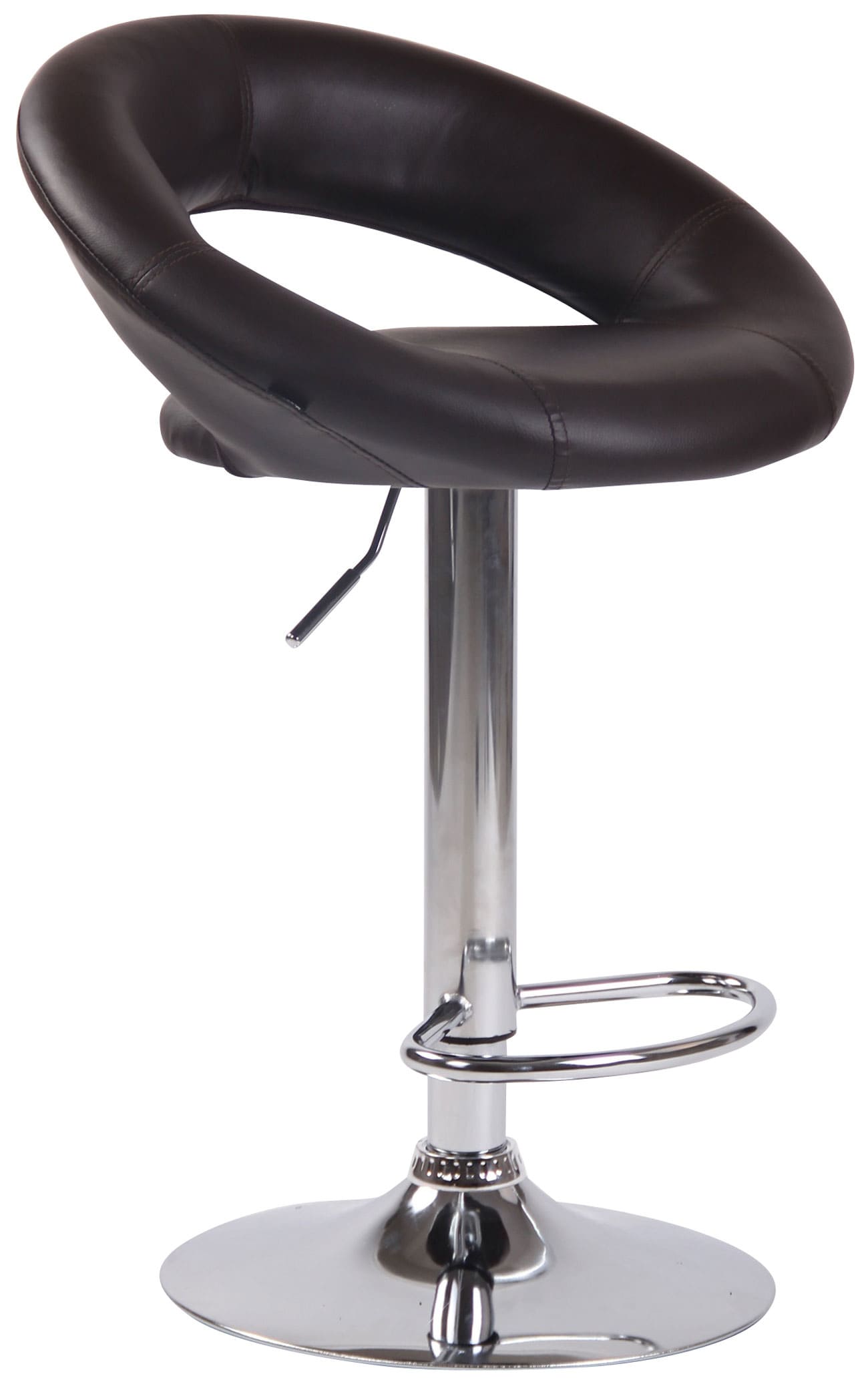 Lot de 2 Tabourets de bar Olinda en similicuir hauteur réglable et siège pivotant