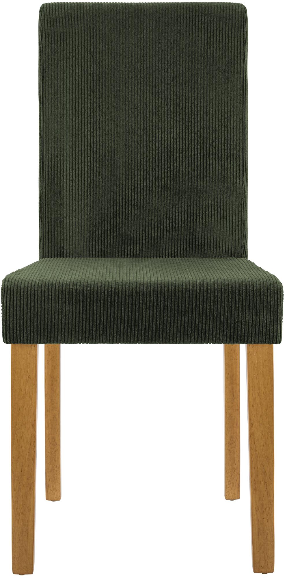 Lot de 2 chaises de salle a manger Ina en velours cotele