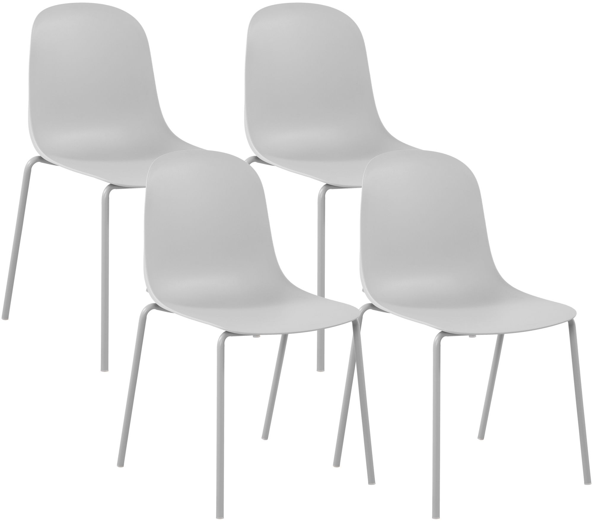 Lot de 4 chaises empilables Hardin