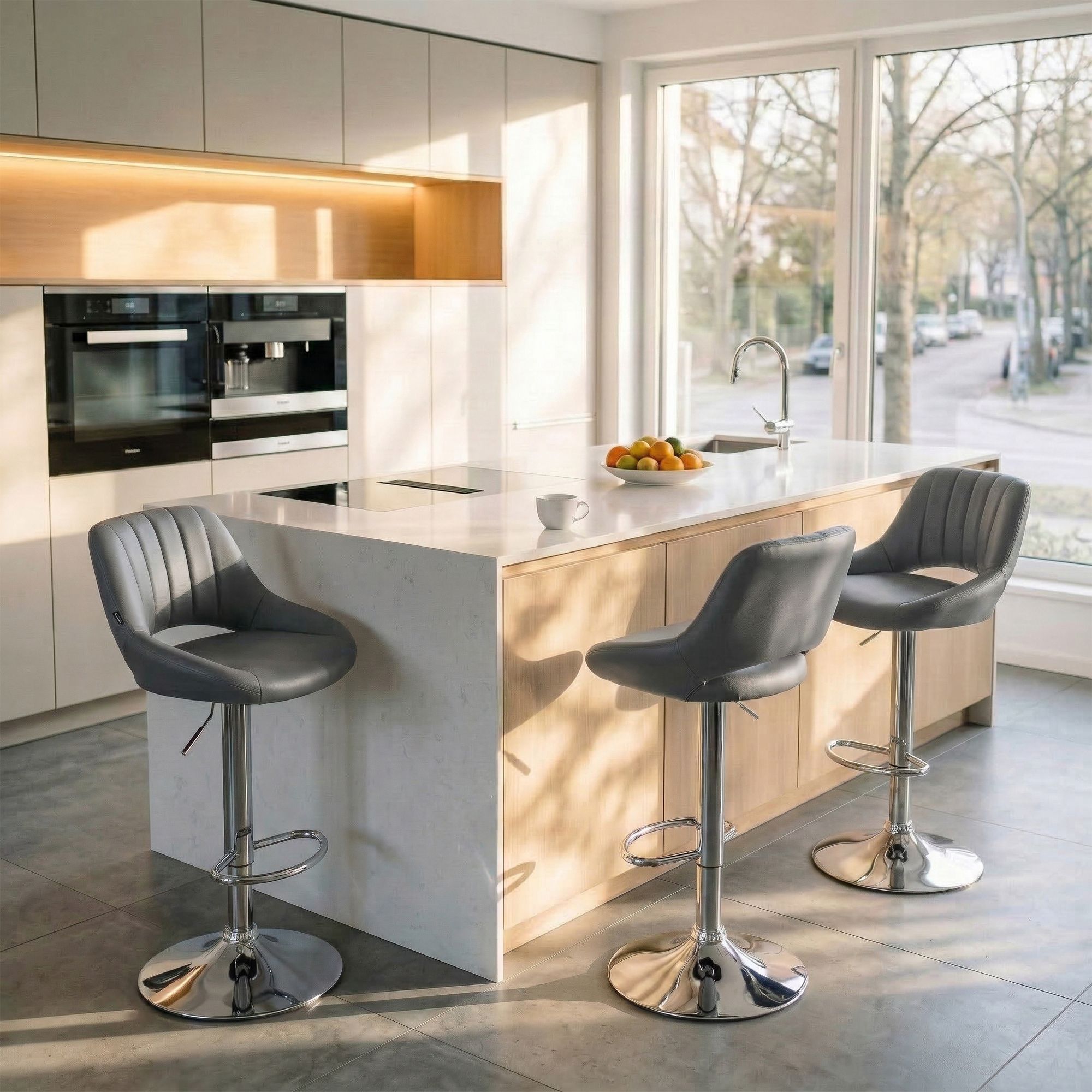 Tabouret de bar Milet en similicuir