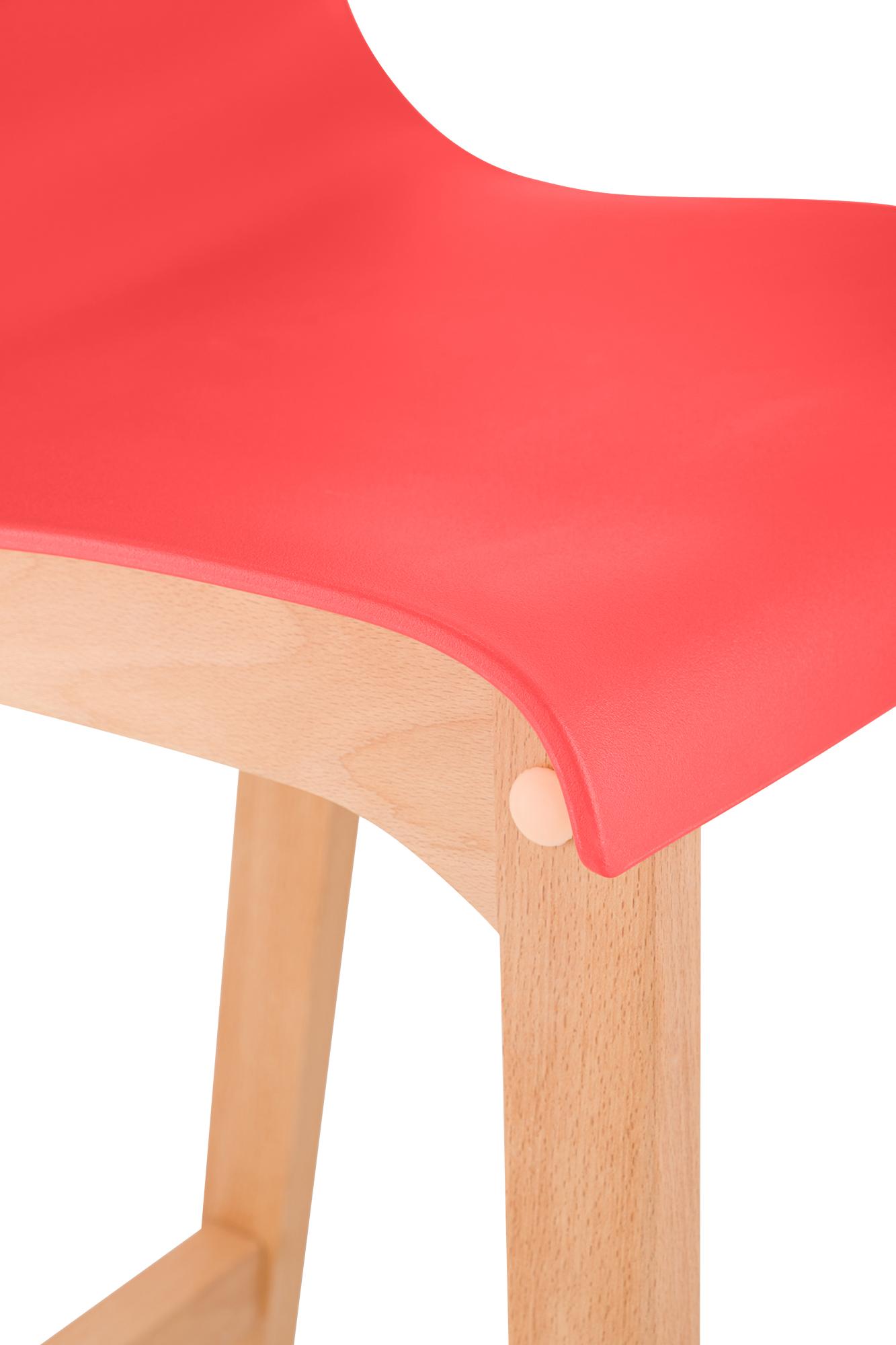 Lot de 2 tabourets de bar Hover en plastique avec piètement à quatre pieds Natura