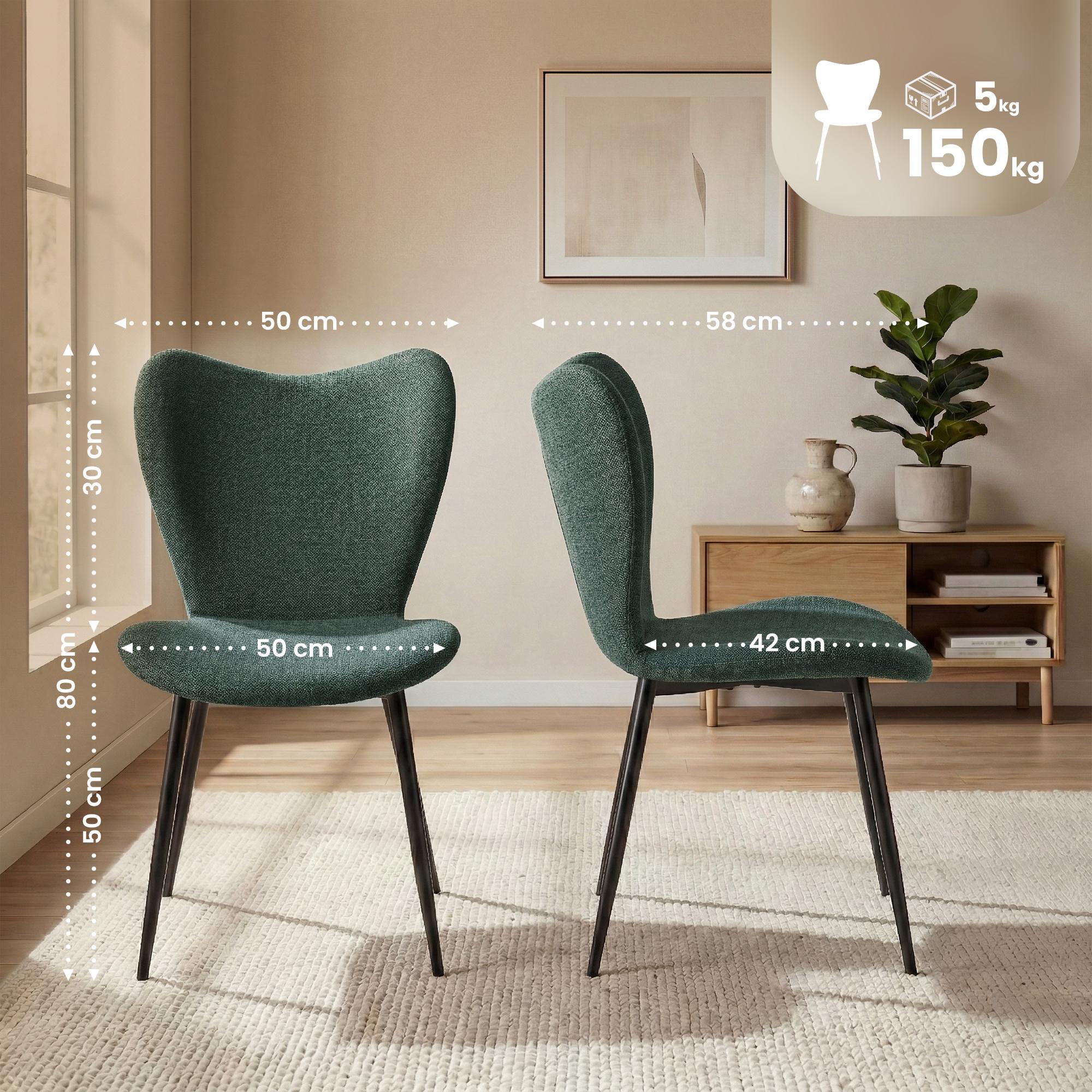 Lot de 2 Chaises de Salle a Manger Maika