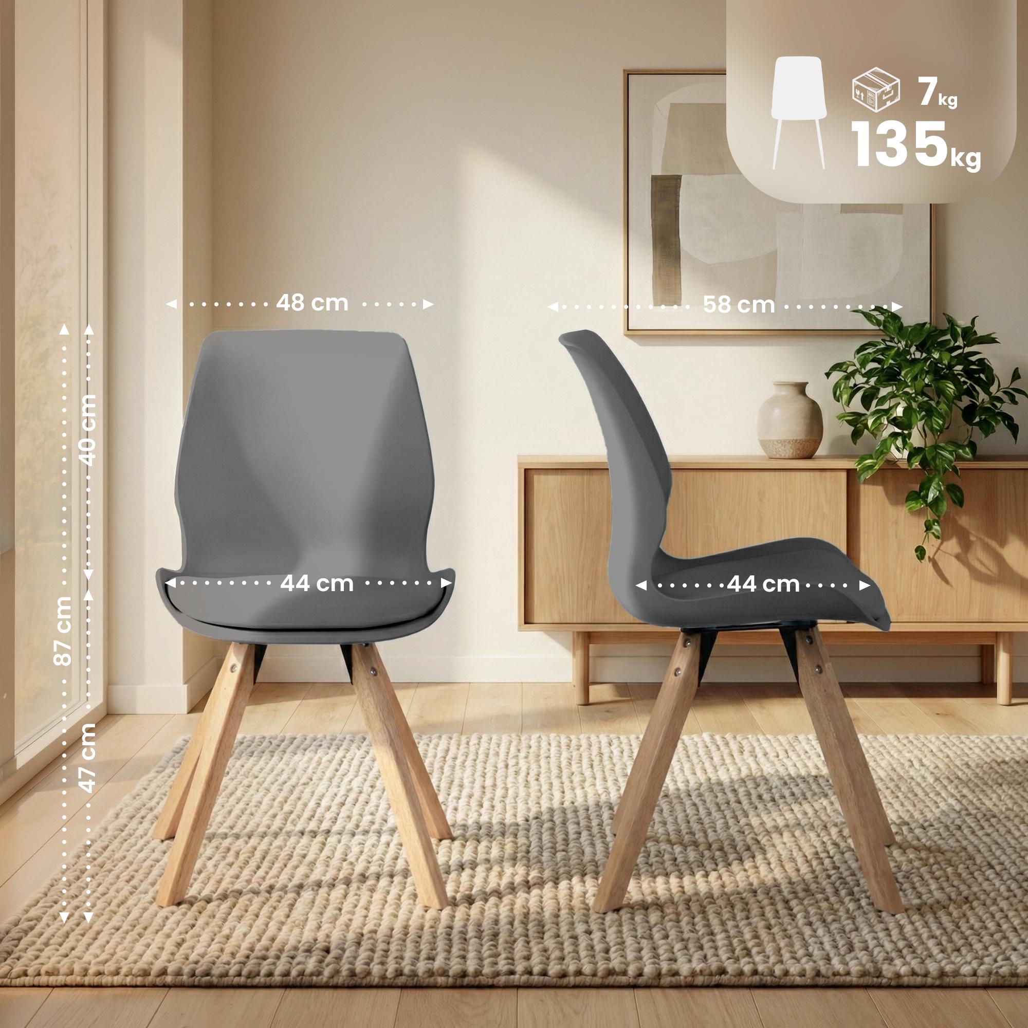 Lot de 2 chaises de salle a manger Luna