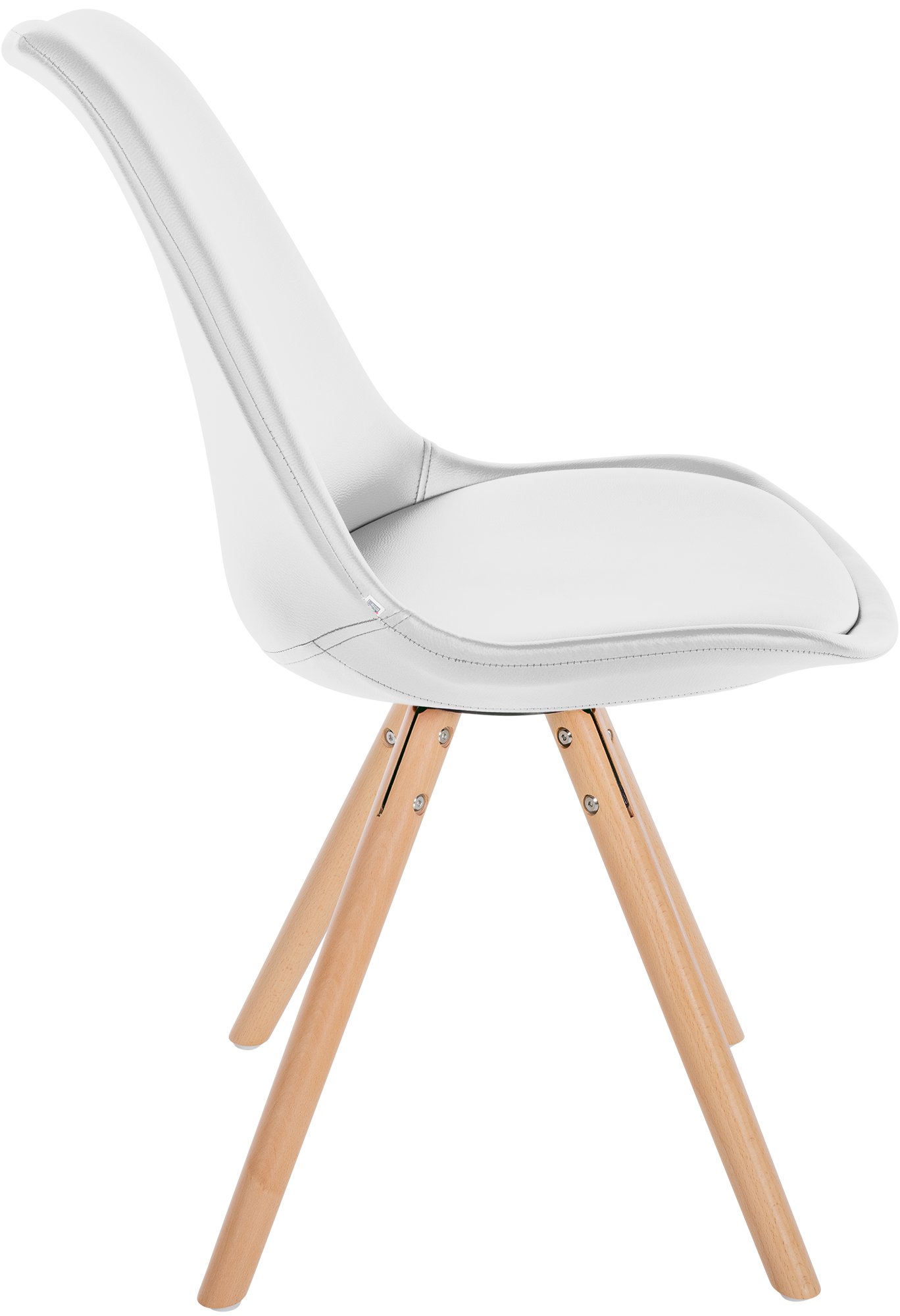 Chaise de salle à manger Sofia en Similicuir avec Pieds en bois