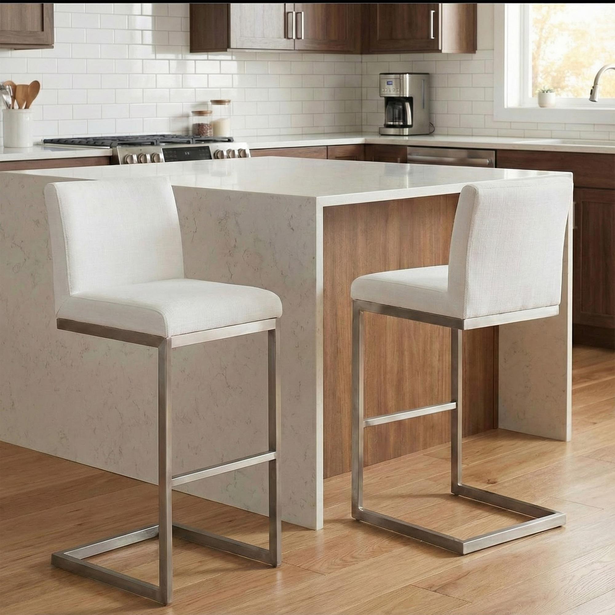Tabouret de bar Paros revêtement en tissu