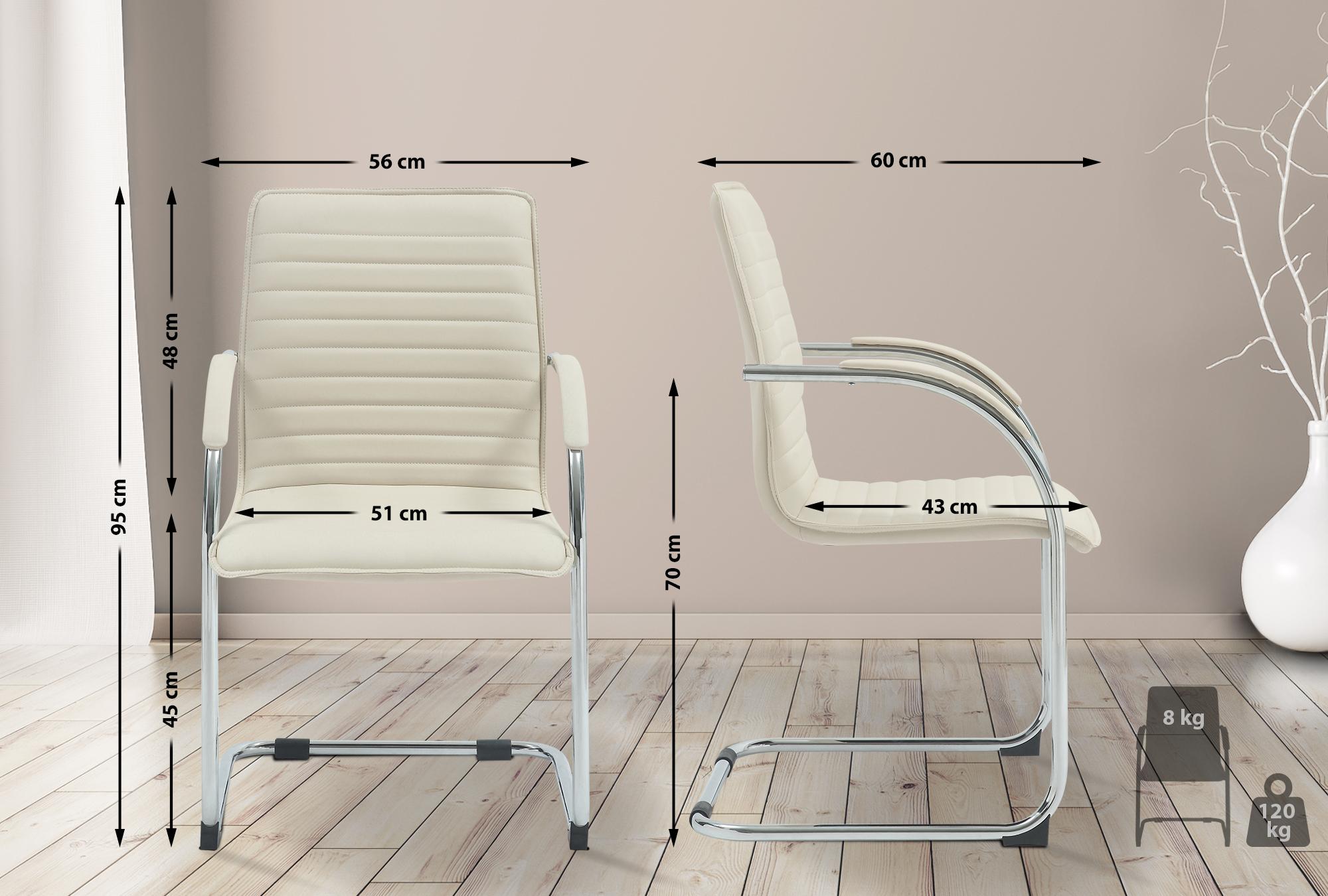 Chaise visiteur Tira similicuir
