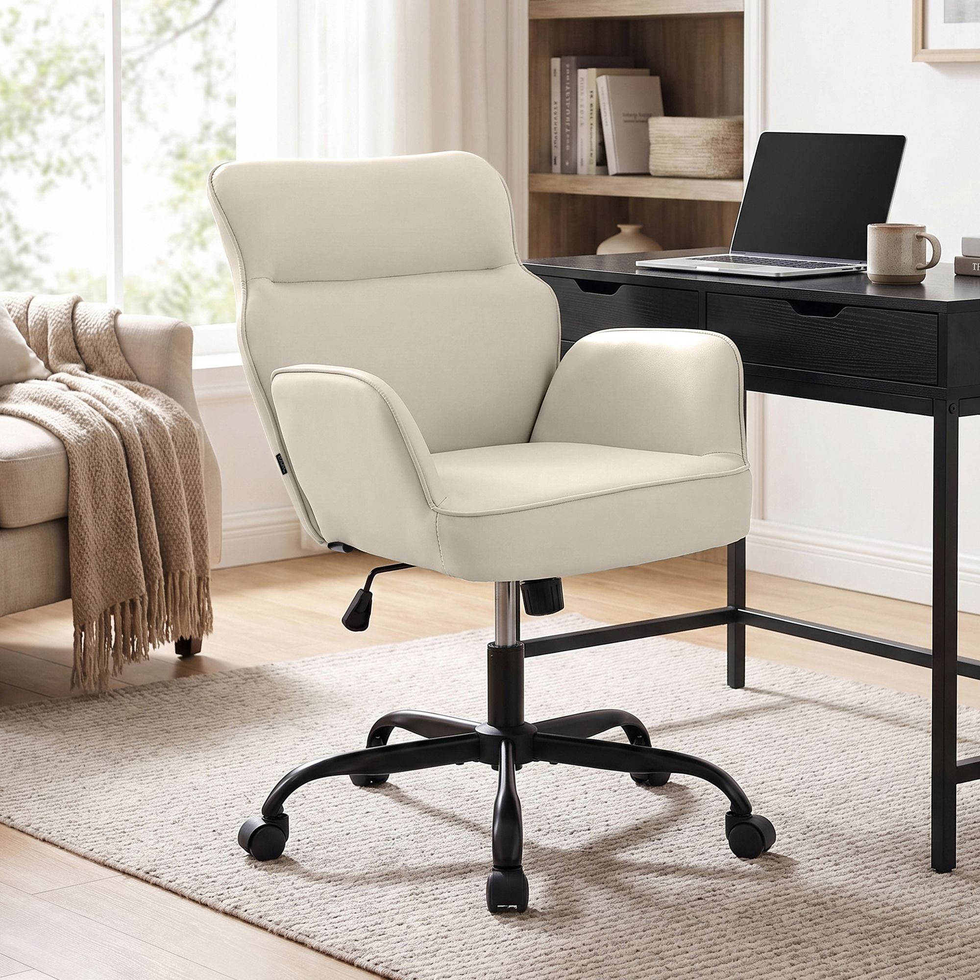 Chaise de bureau Amado aspect cuir
