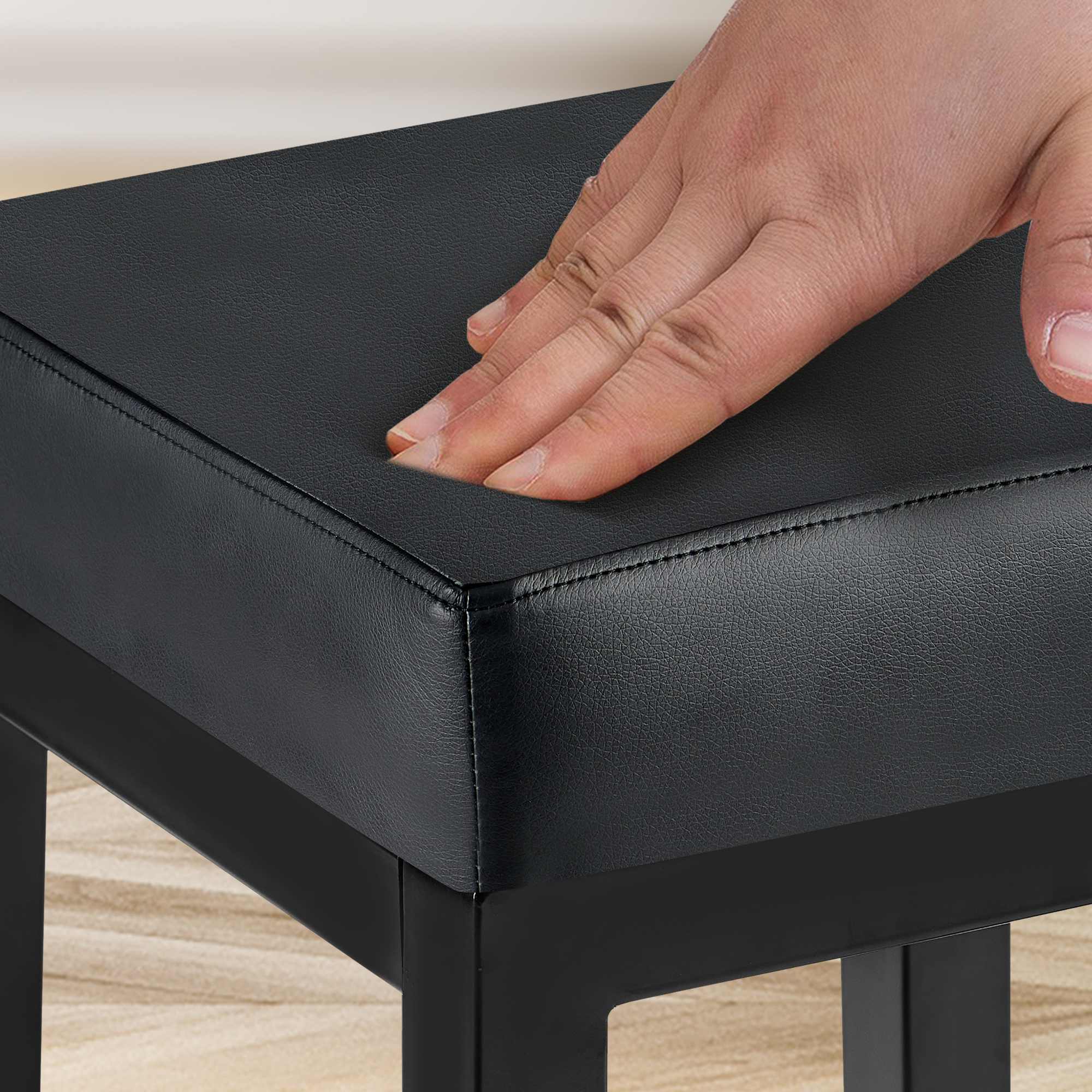Tabouret de bar Taylor hauteur d'assise 83 cm piètement métal noir