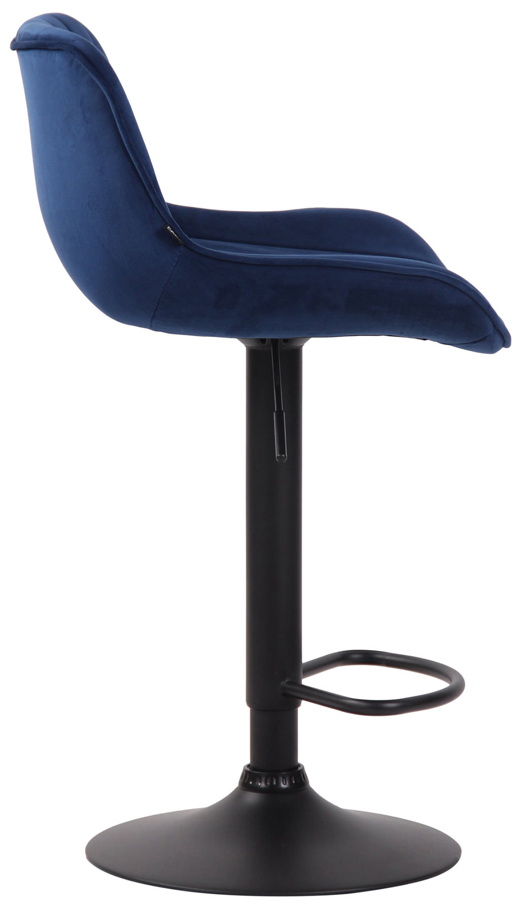 Lot de 2 Tabourets de bar Lentini en Velours Pied trompette en Métal