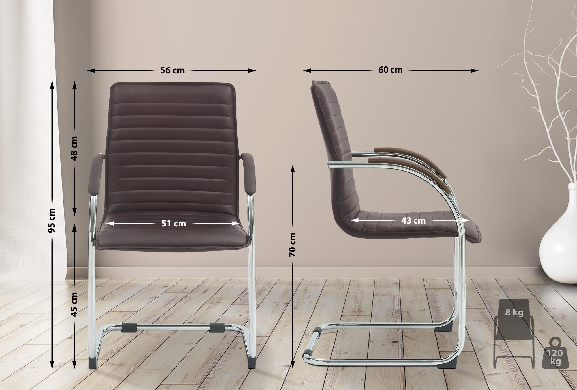 Chaise visiteur Tira similicuir