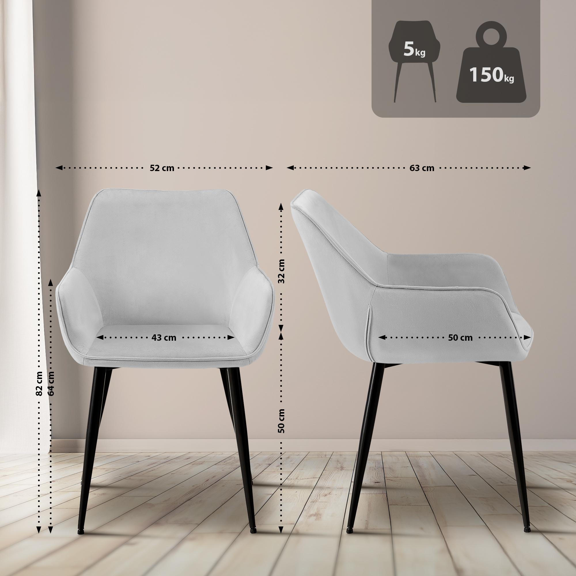 Lot de 2 chaises de salle à manger Luena