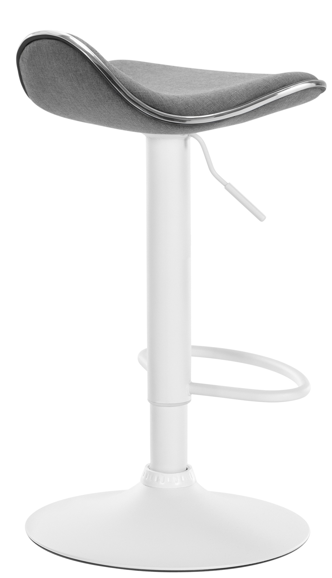 Tabouret de bar Shanghai tissu avec pied en métal