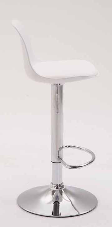 Lot de 2 tabourets de bar Kiel similicuir et coque en plastique