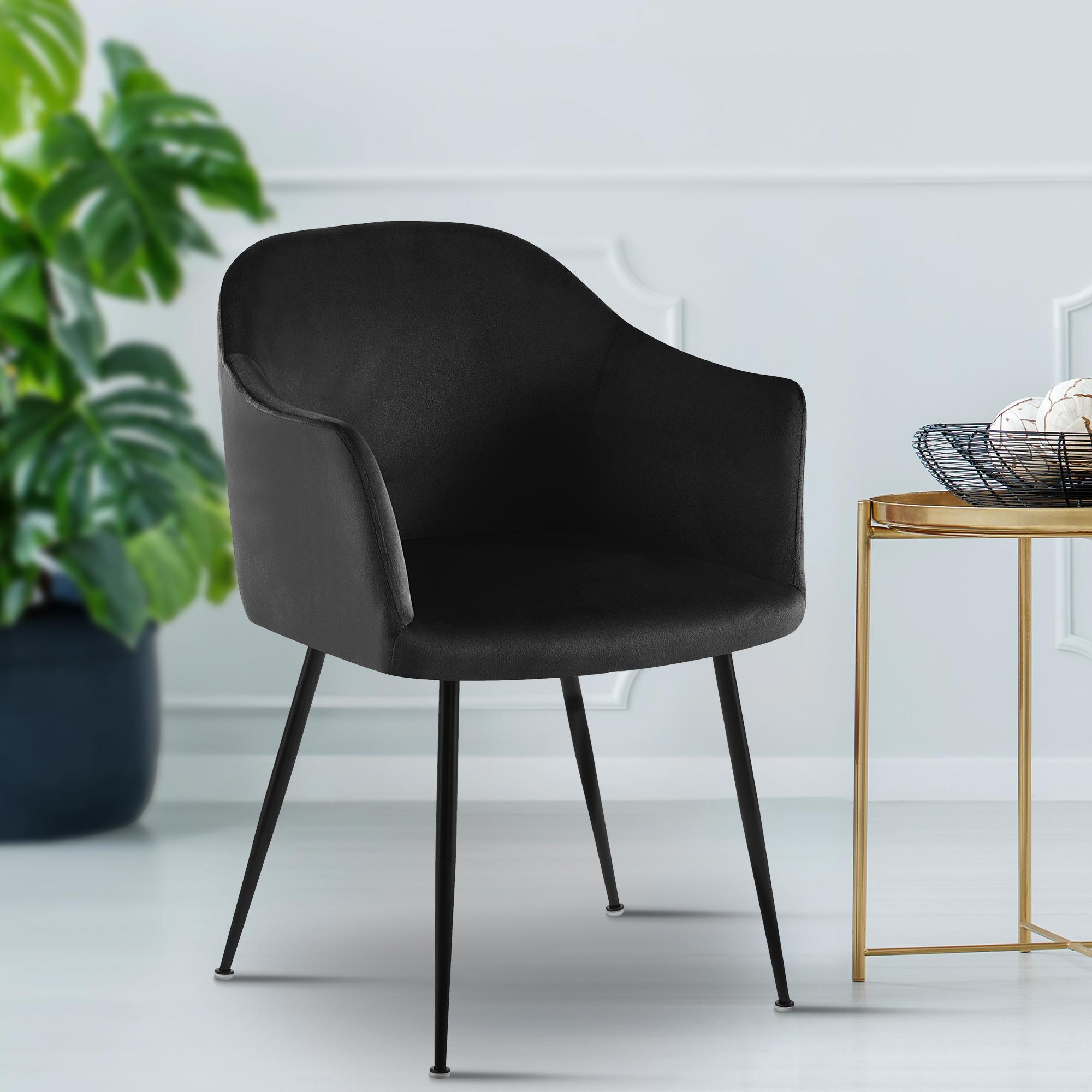 Chaise de salle à manger Jaysie velours