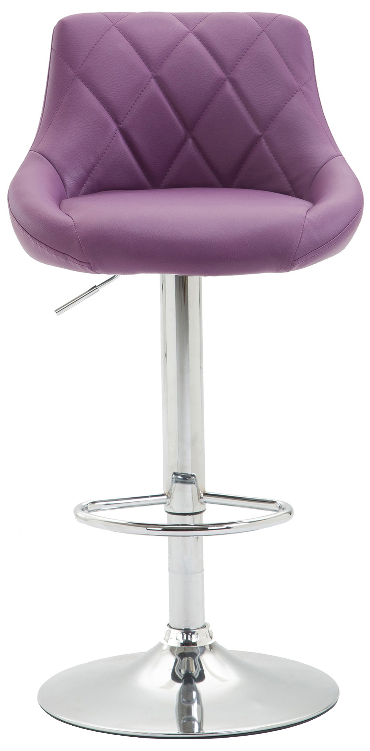 Tabouret de bar Lazio en similicuir avec pied en métal