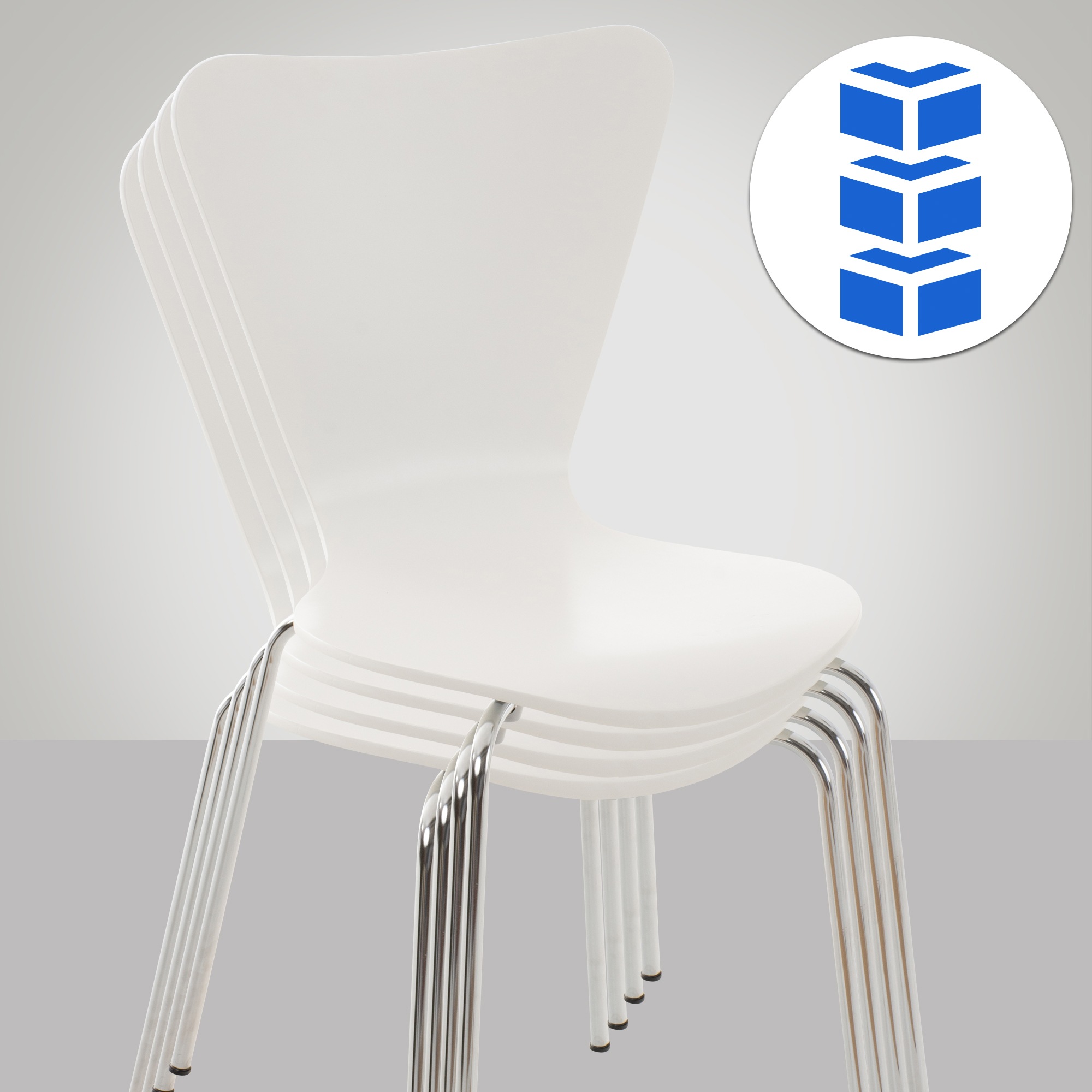 Chaise empilable Calisto Blanc