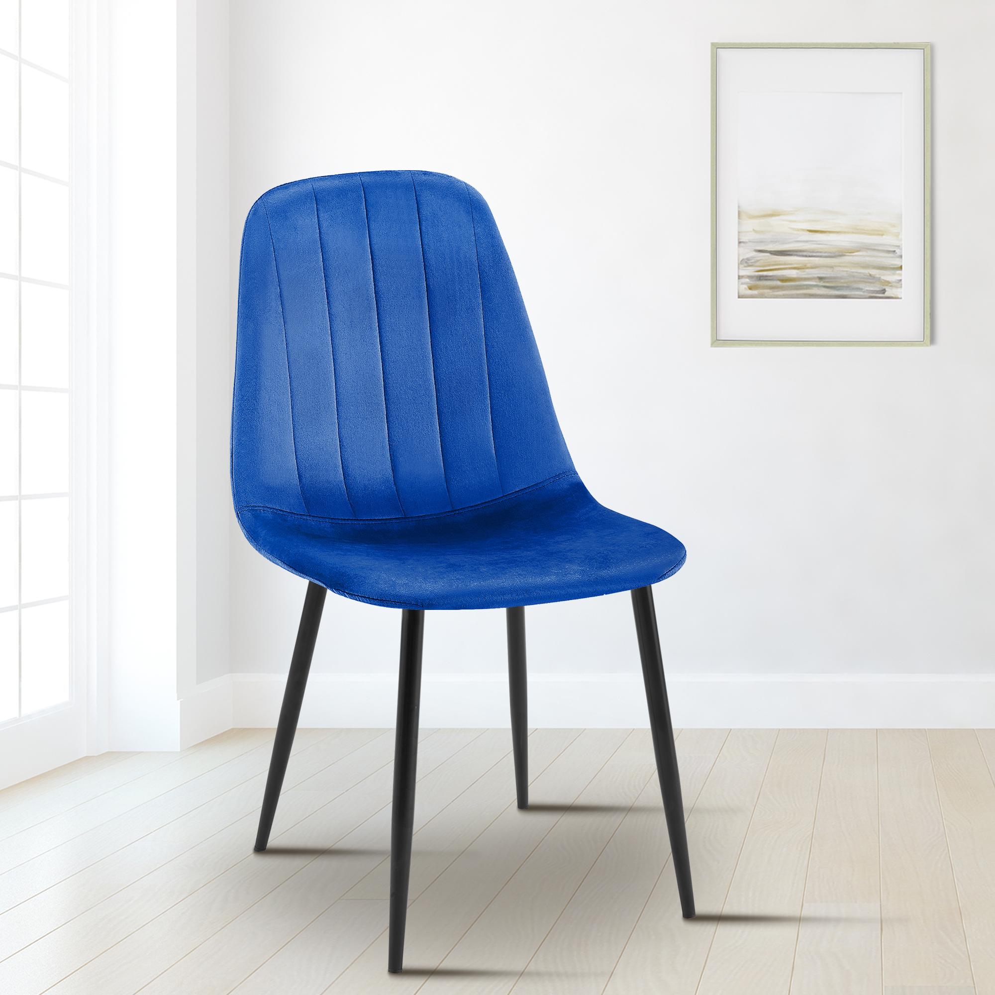 Lot de 4 chaises de salle à manger Baxter velours
