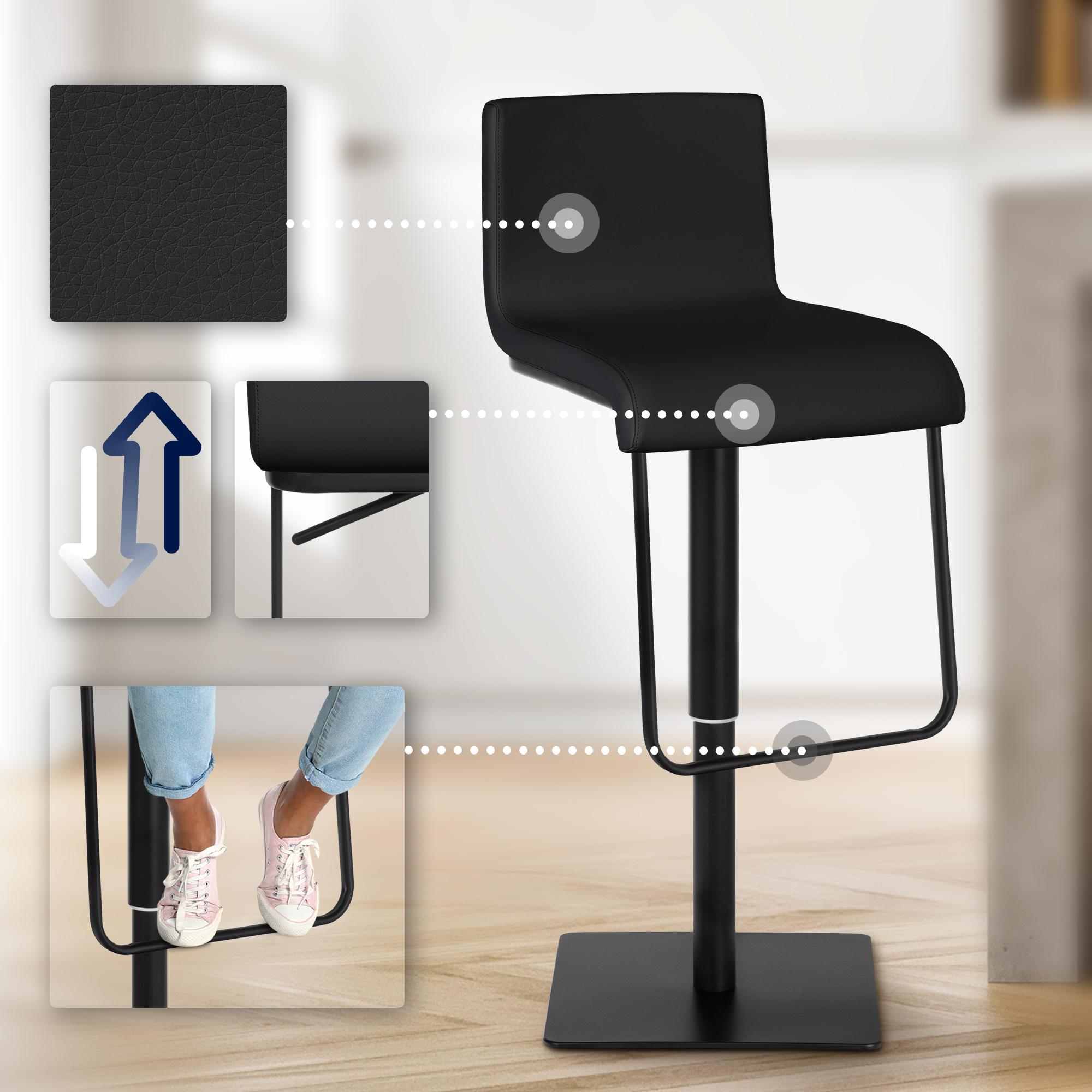 Tabouret de bar Limon en similicuir