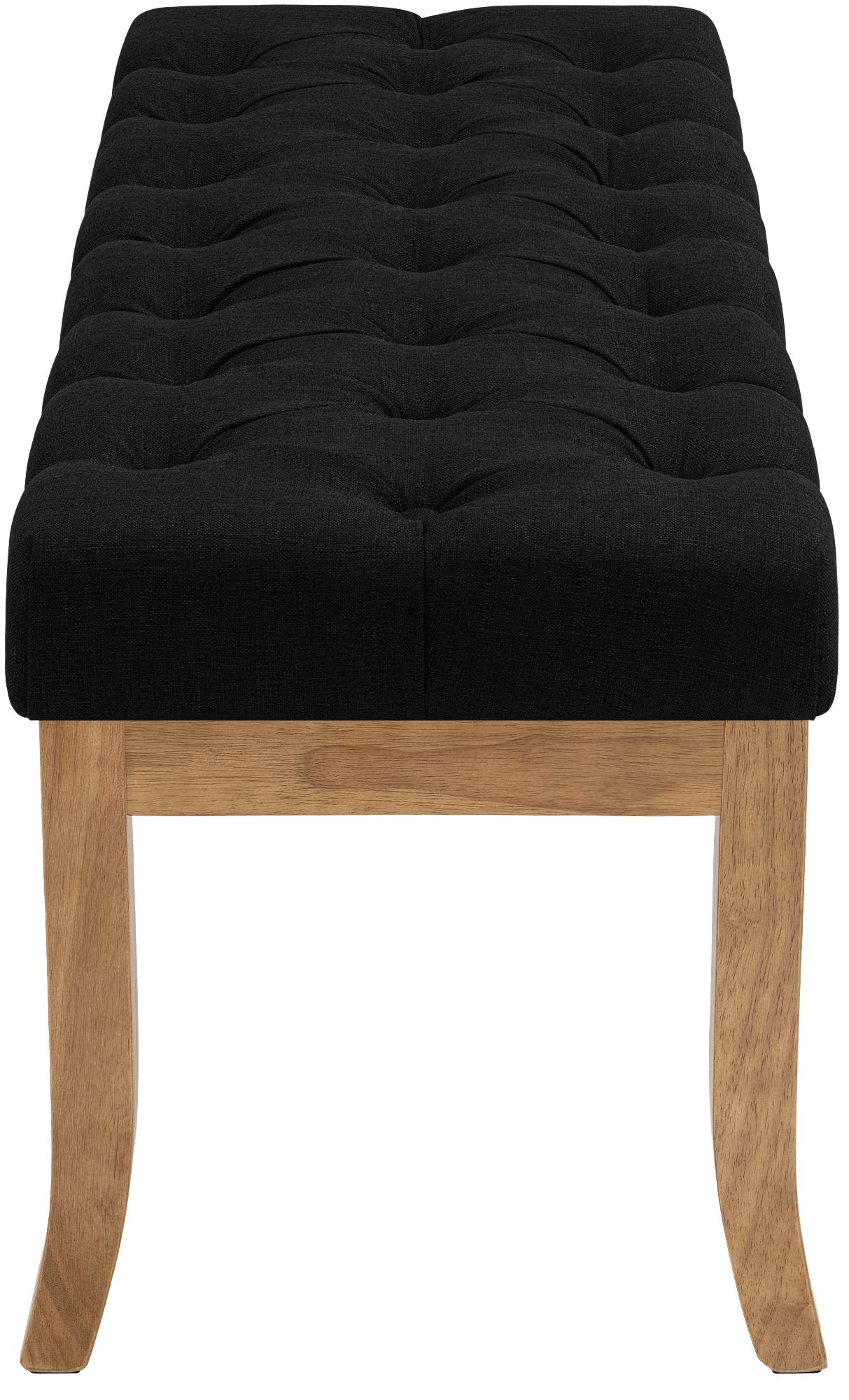 Banquette Ramses en tissu avec piètement en bois clair