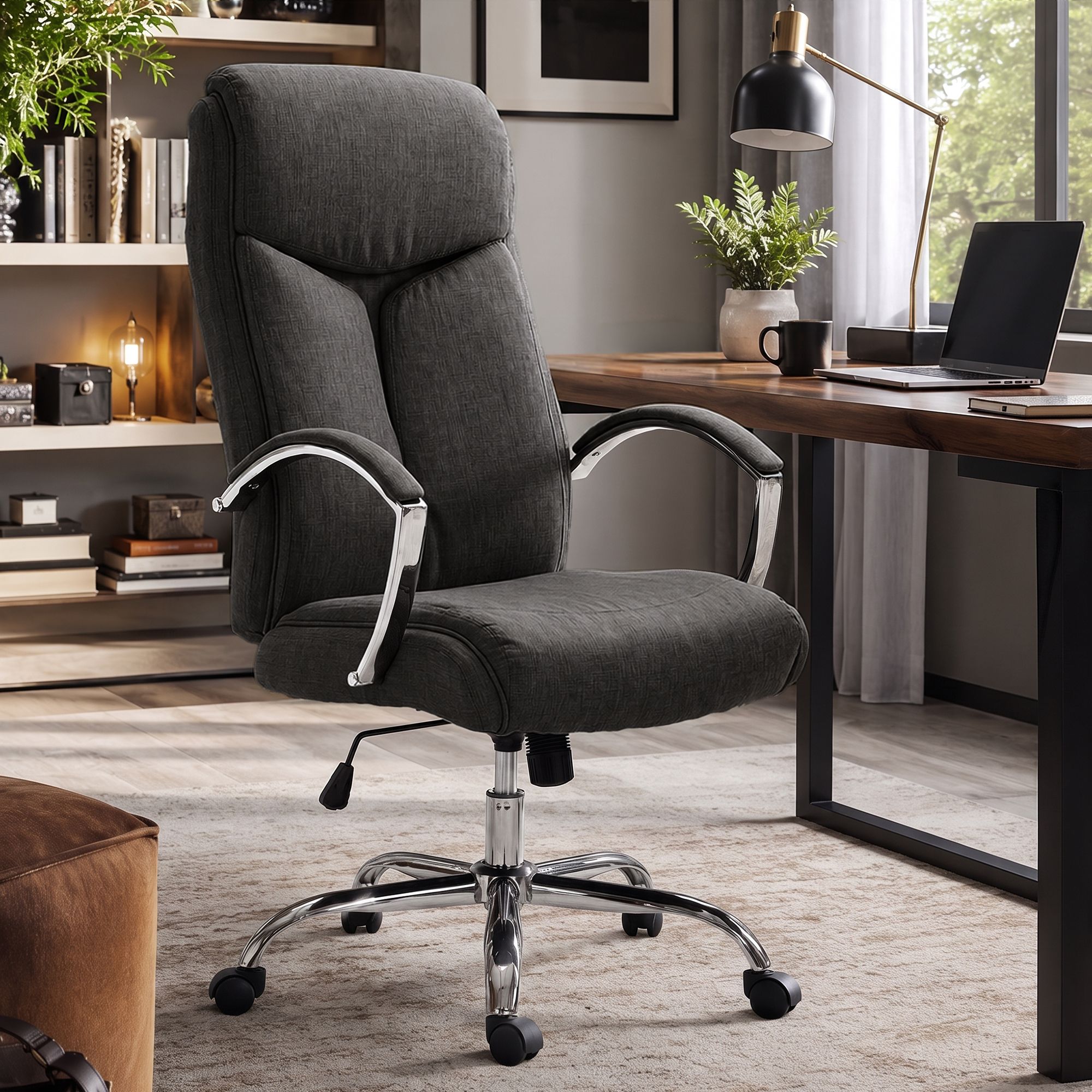Chaise de bureau Arlen en tissu