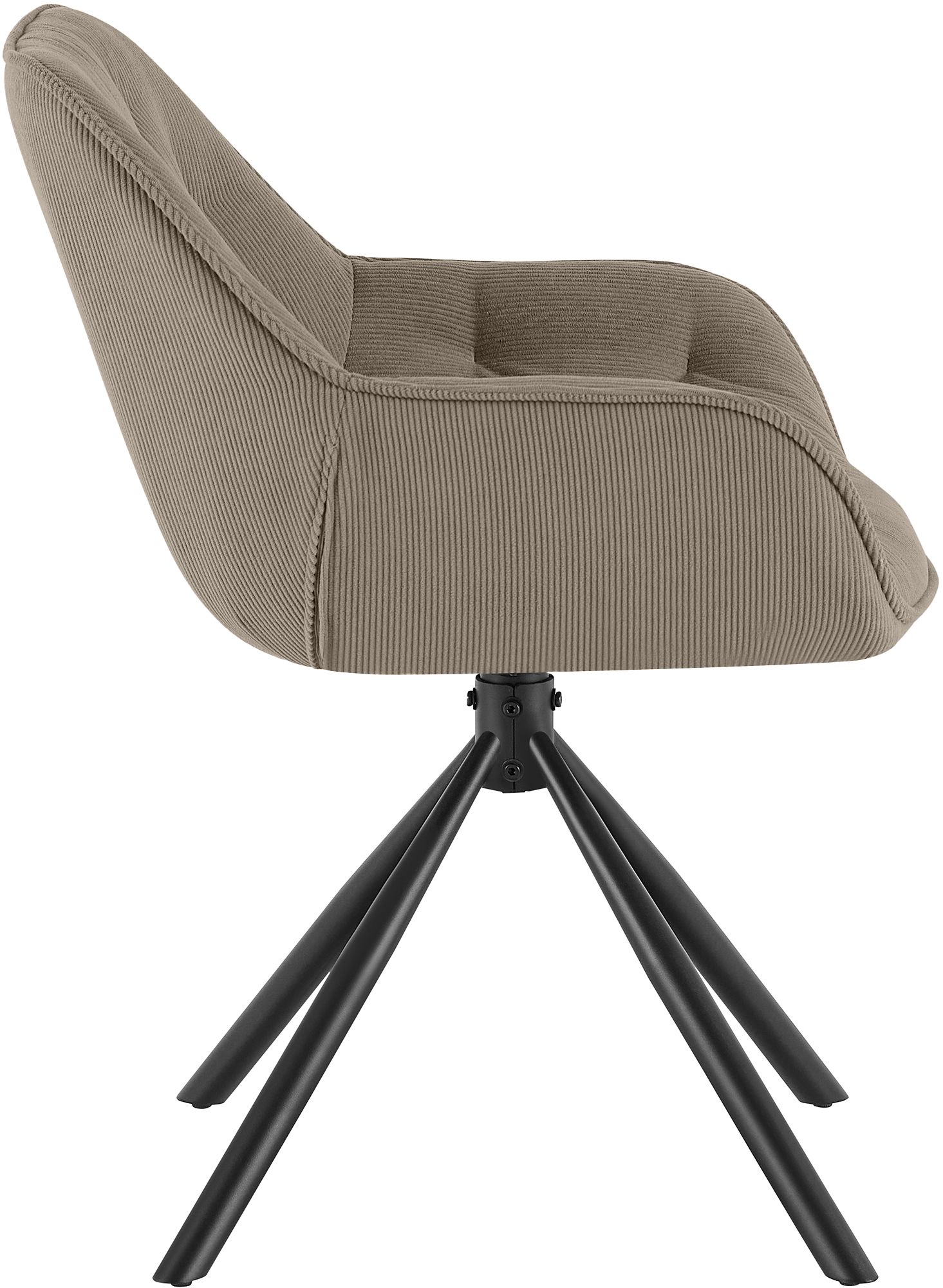 Chaise de salle a manger Rimio en velours côtelé