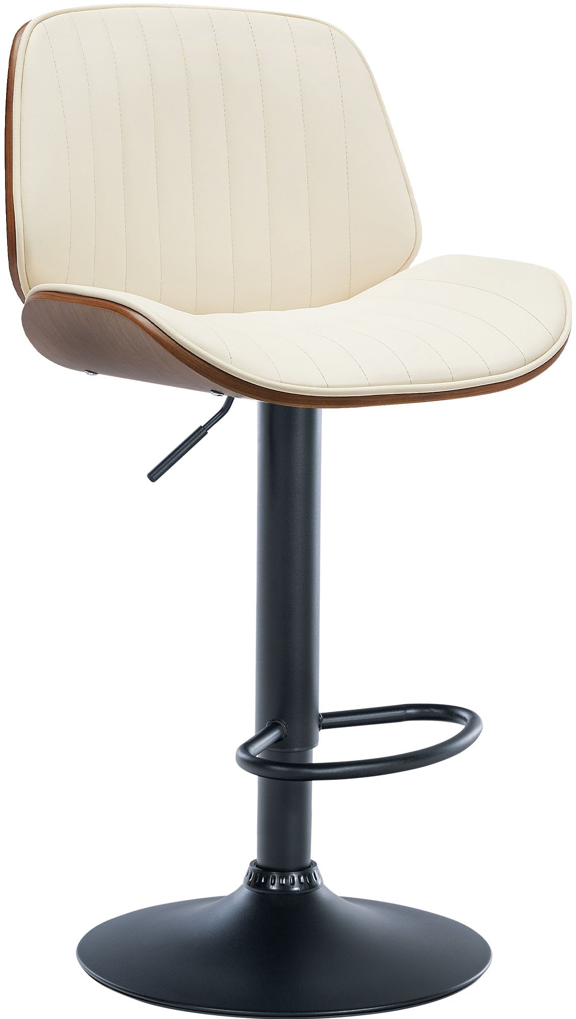 Tabouret de bar Nova avec Coque en bois assise en similicuir