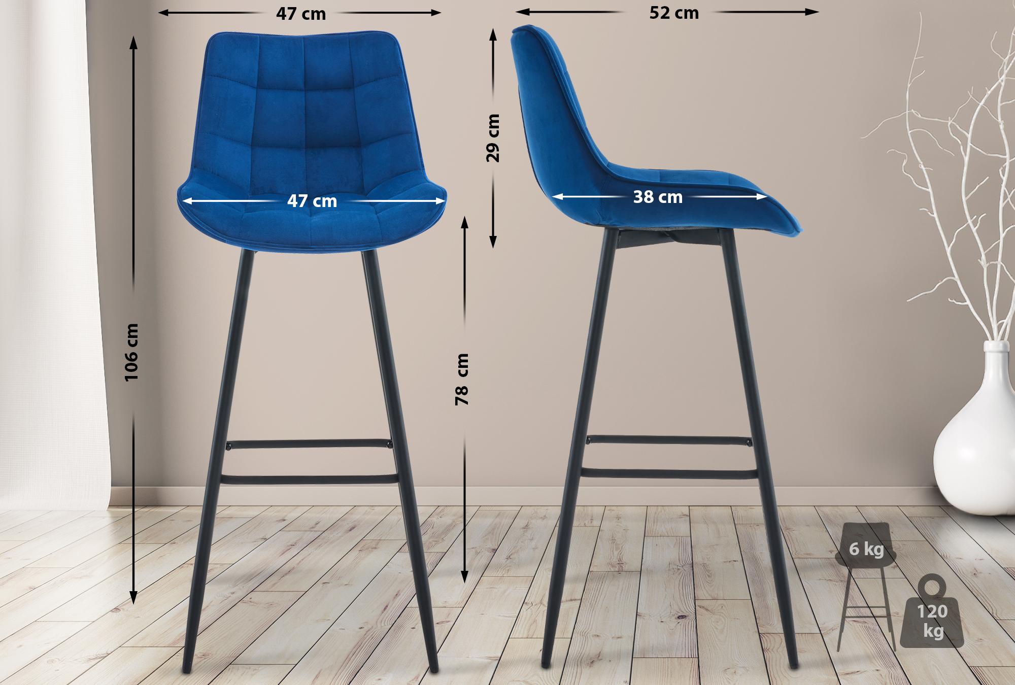 Lot de 2 tabourets de bar Dartford