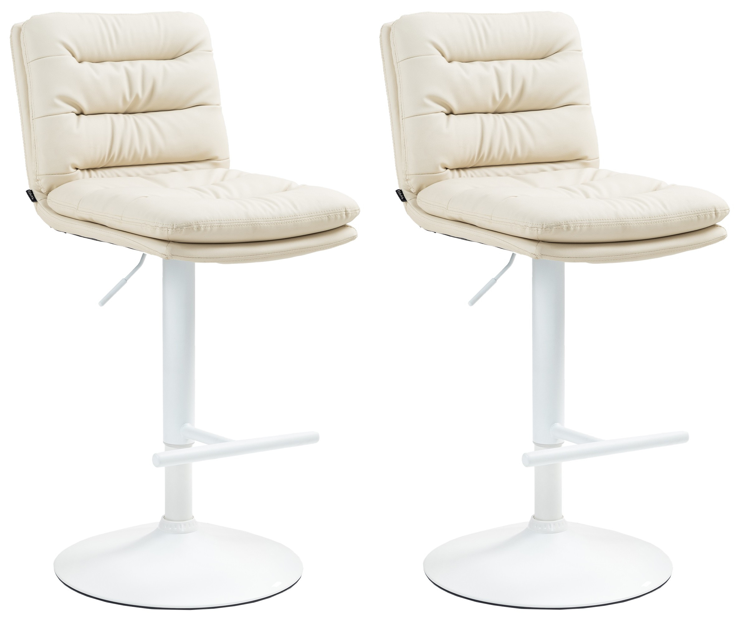 Lot de 2 tabourets de bar Damar en similicuir