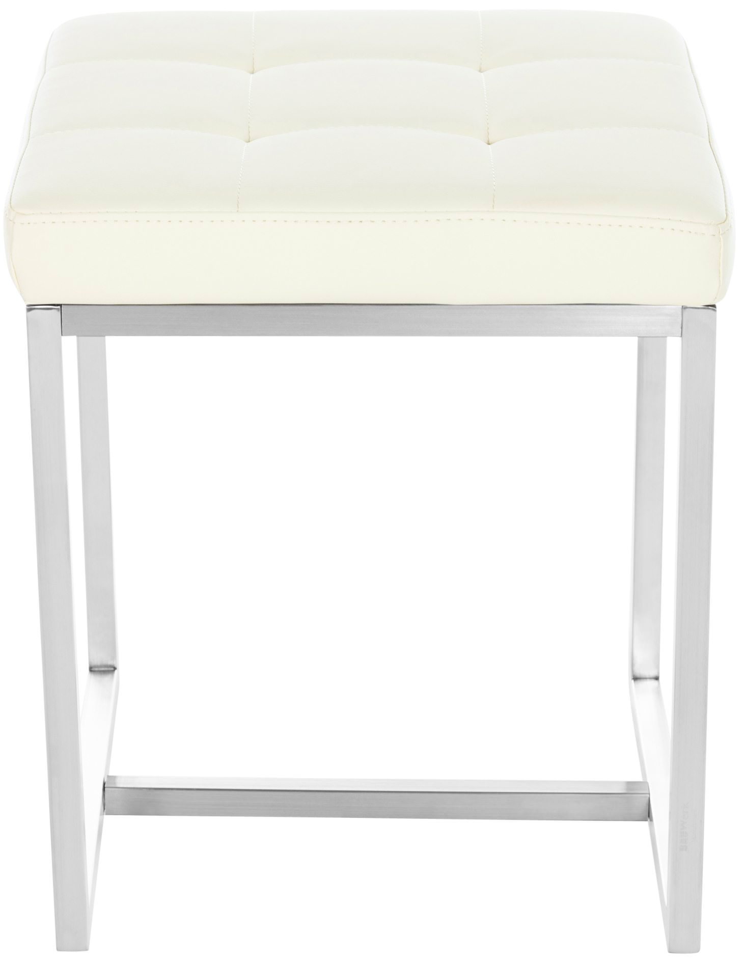 Lot de 2 tabourets bas Barci en similicuir