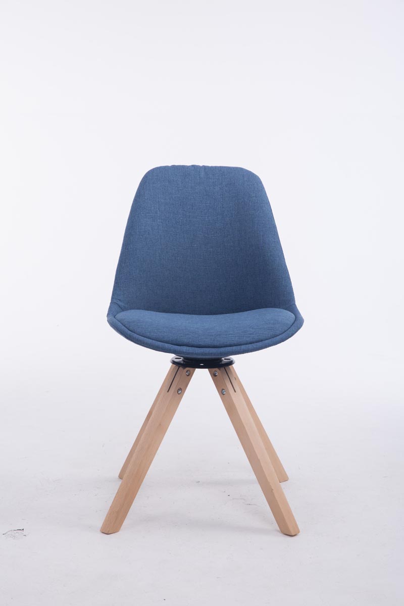 Chaise de salle à manger Troyes Pivotante en Tissu Piètement Carré