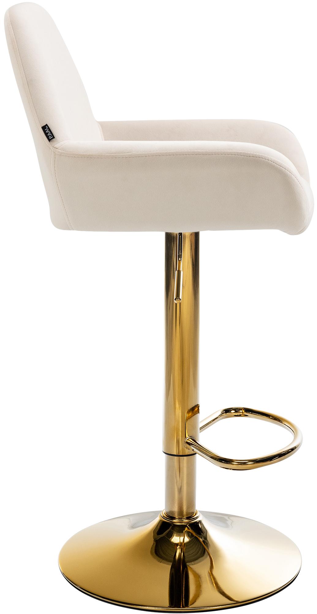 Lot de 2 tabourets de bar Braga or velours