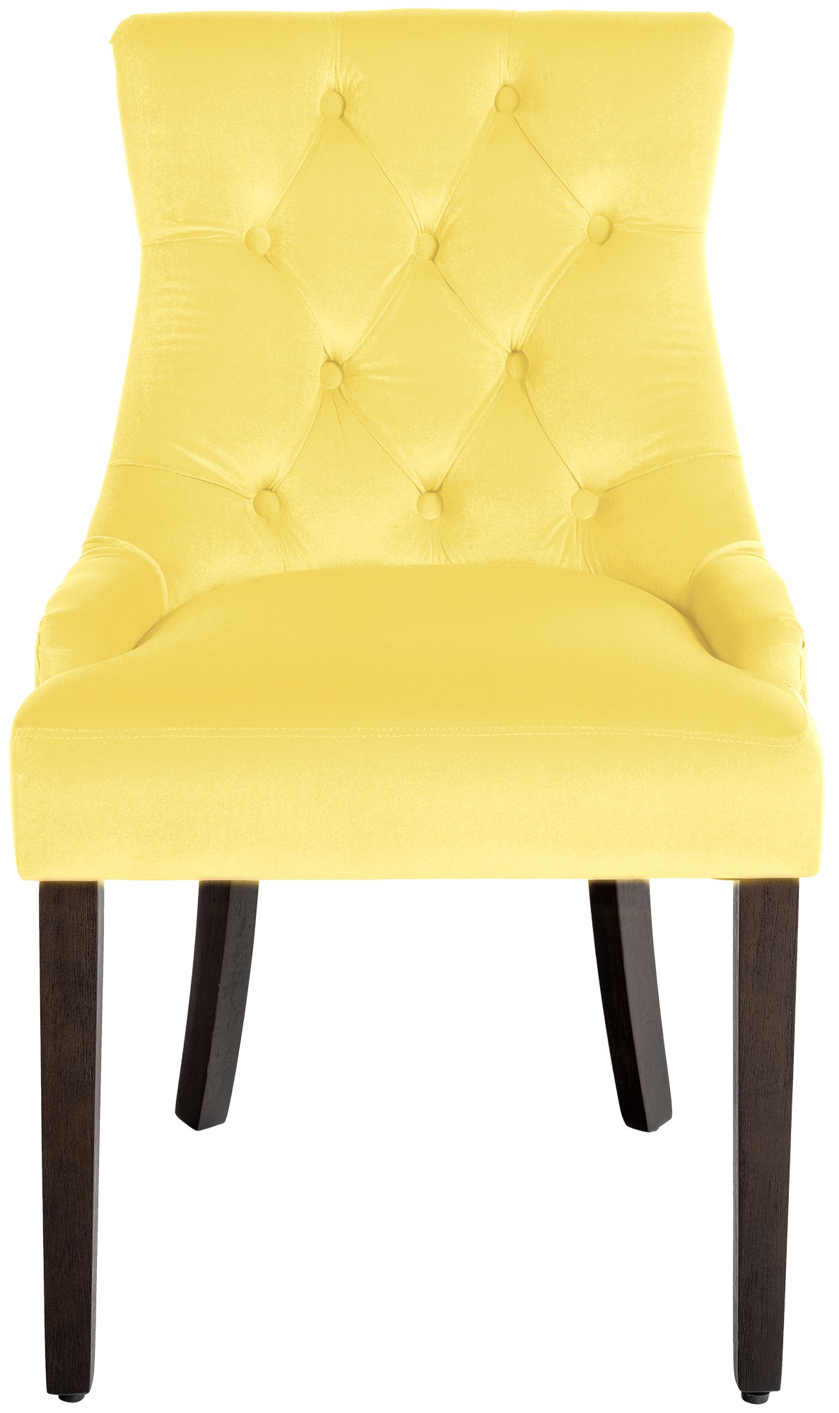 Chaise de salle à manger Aberdeen en Velours avec Piètement en bois d'hévéa