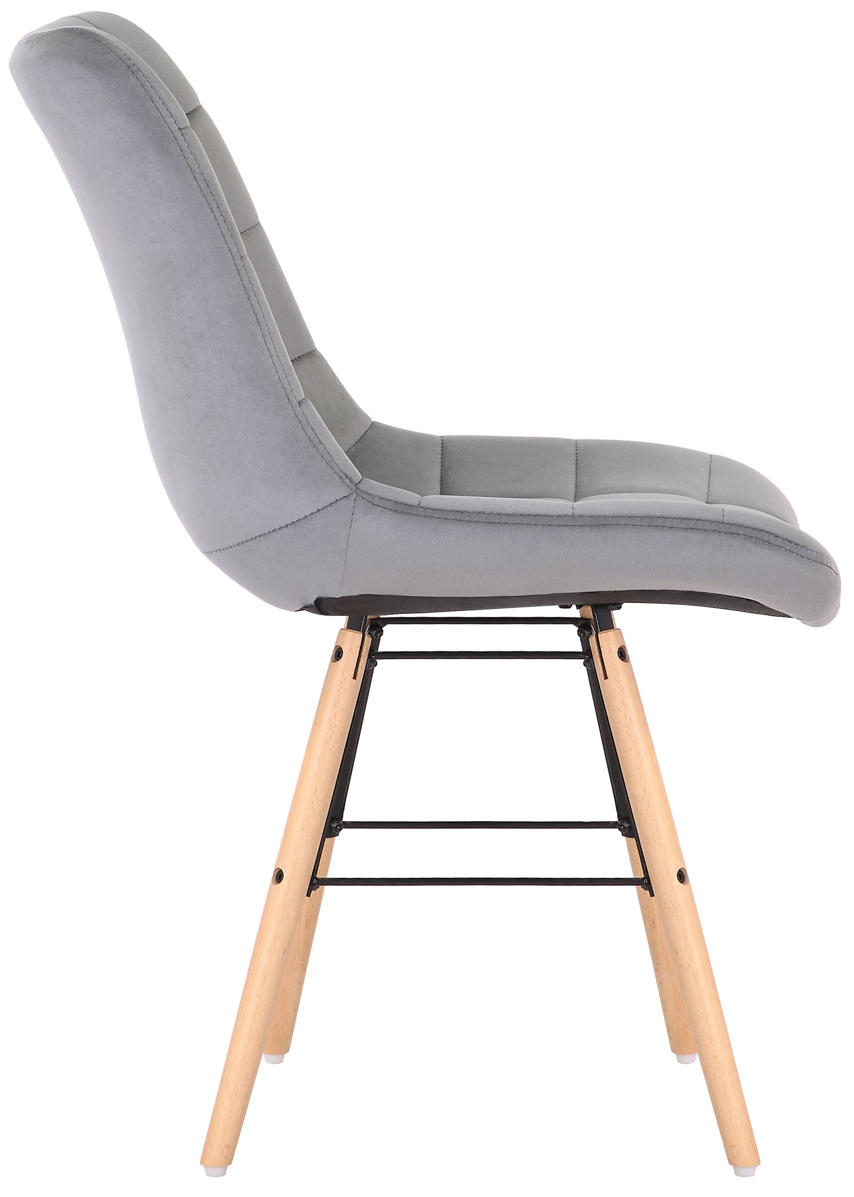 Lot de 2 chaises de salle à manger Leni velours