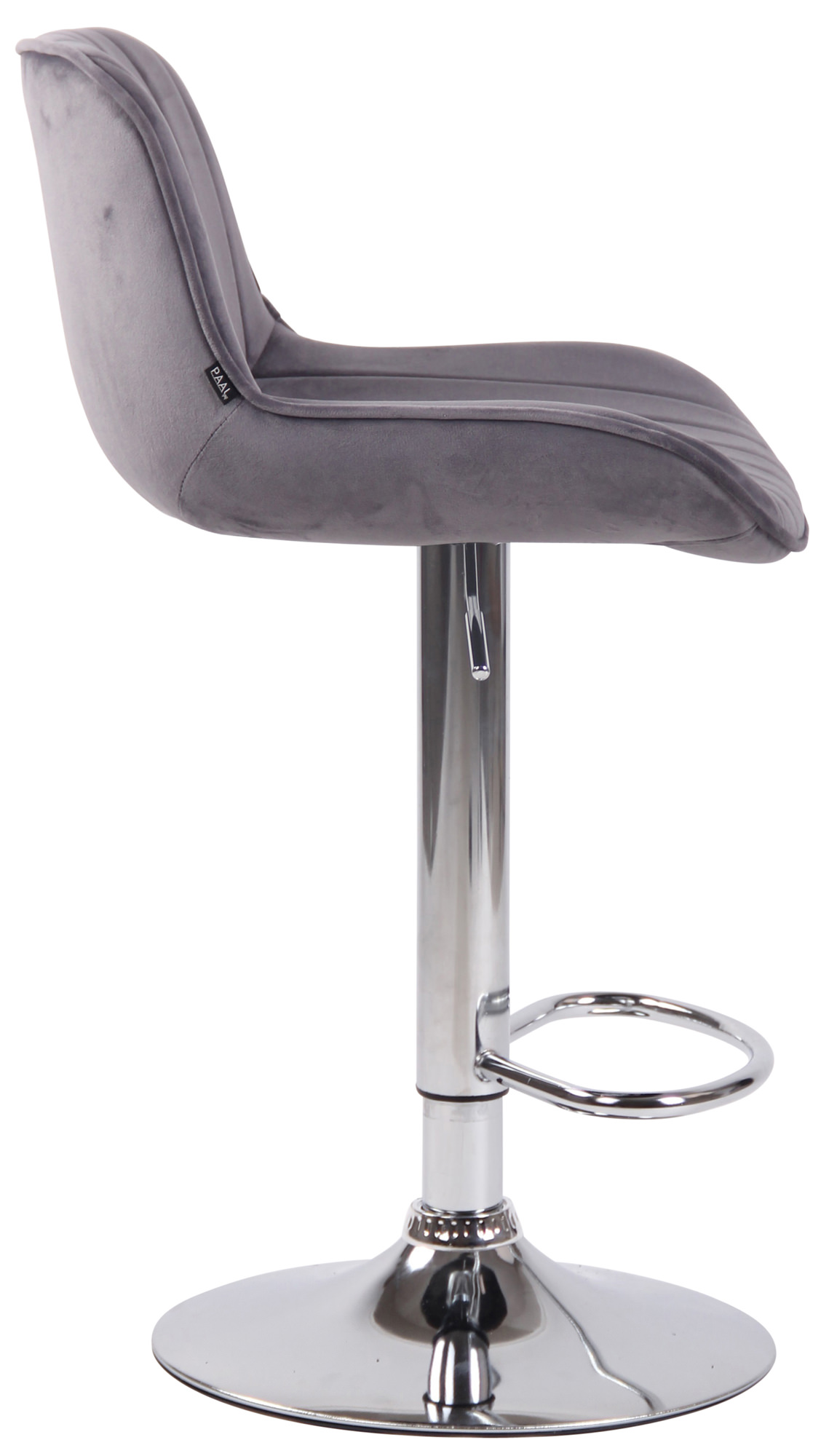 Tabouret de bar Lentini en Velours avec Piètement trompette en Métal