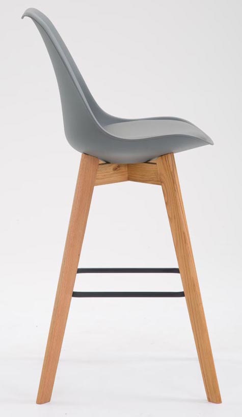 Lot de 2 tabourets de bar Metz avec assise en plastique