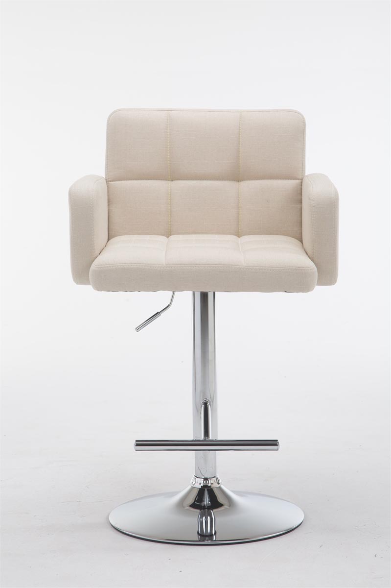 Tabouret de bar Los Angeles tissu avec pied en métal