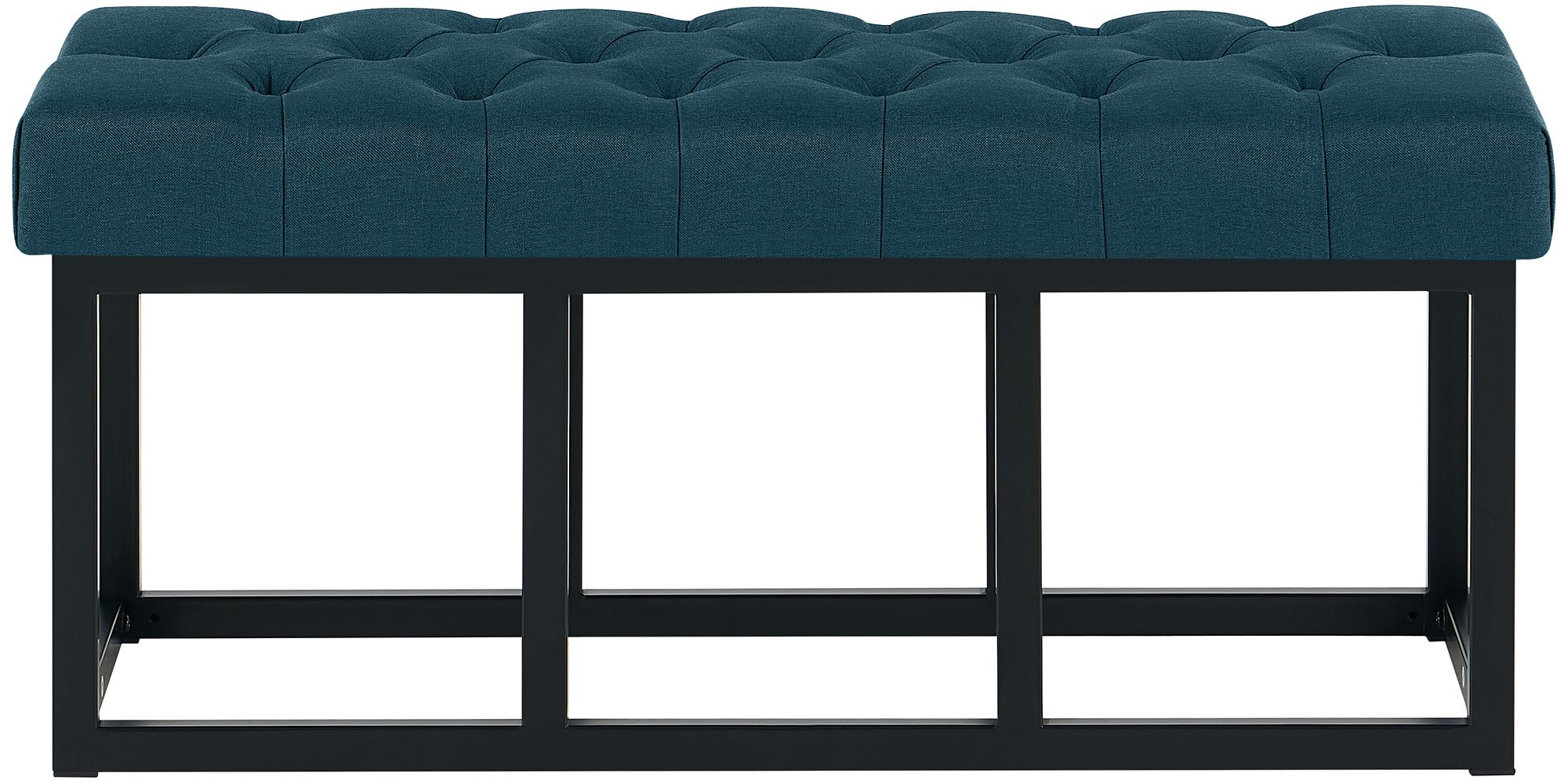 Banc Amun en tissu avec structure noire