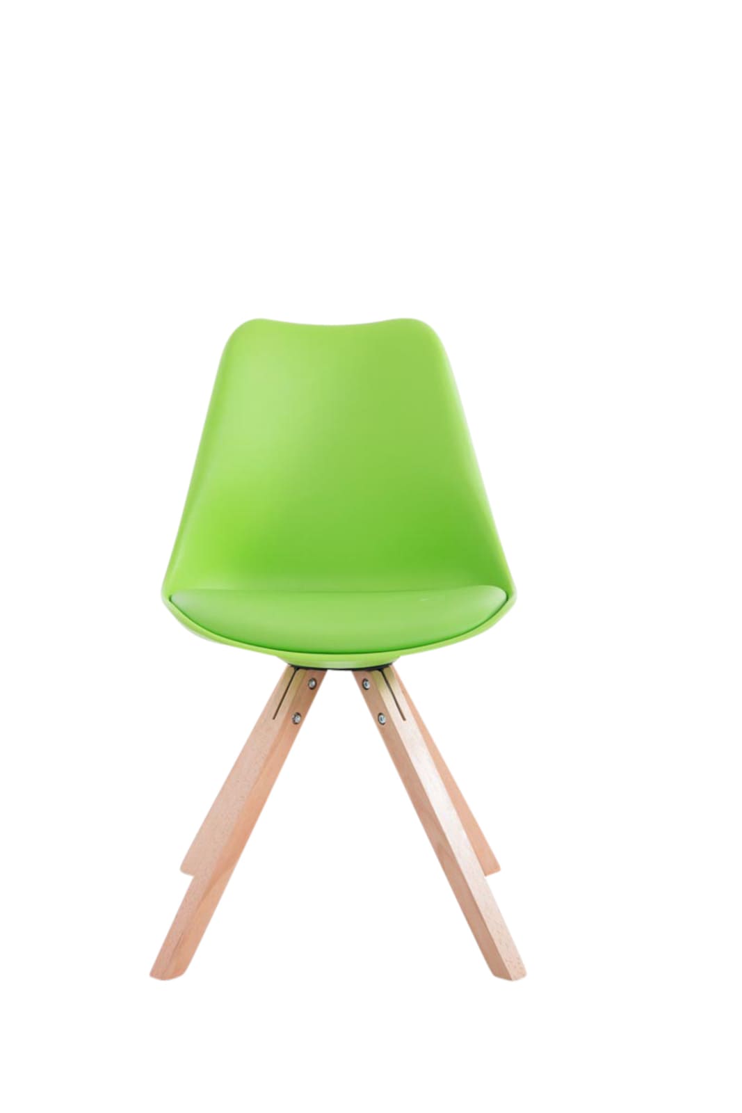 Lot de 4 Chaises de salle à manger Toulouse similicuir Pieds carrés bois